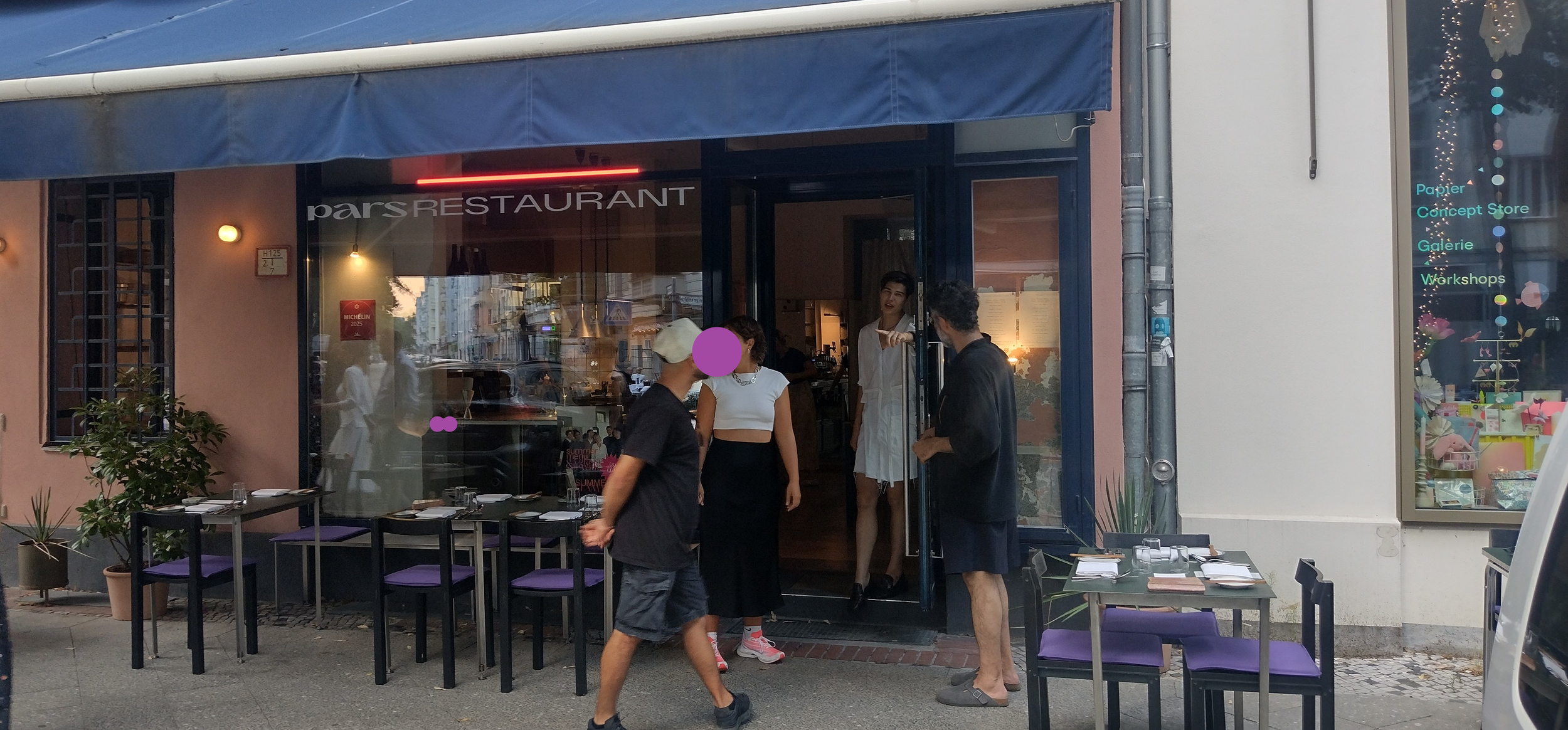Blick aufs Sternerestaurant pars in Berlin
