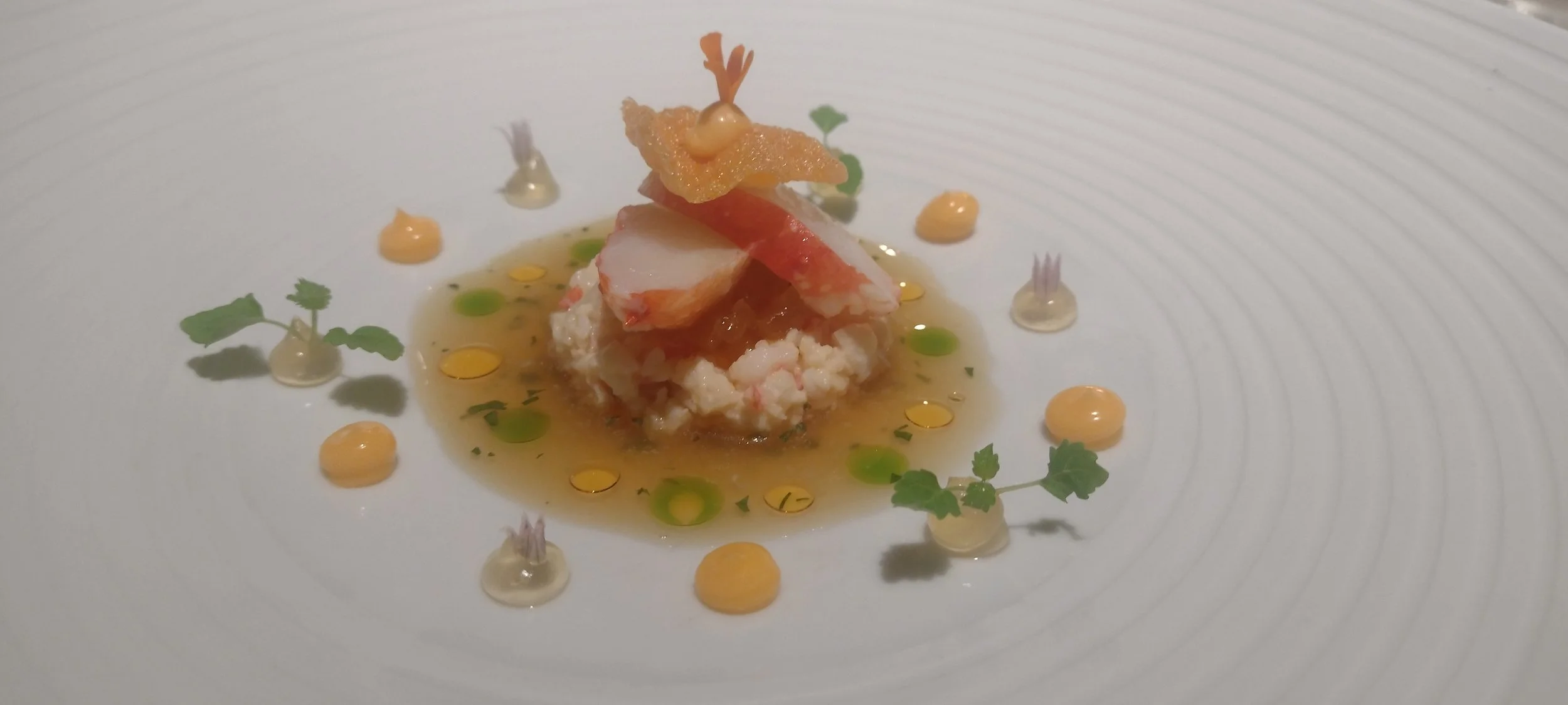Königskrabbe im Dreisterne-Restaurant Bareiss in Baiersbronn