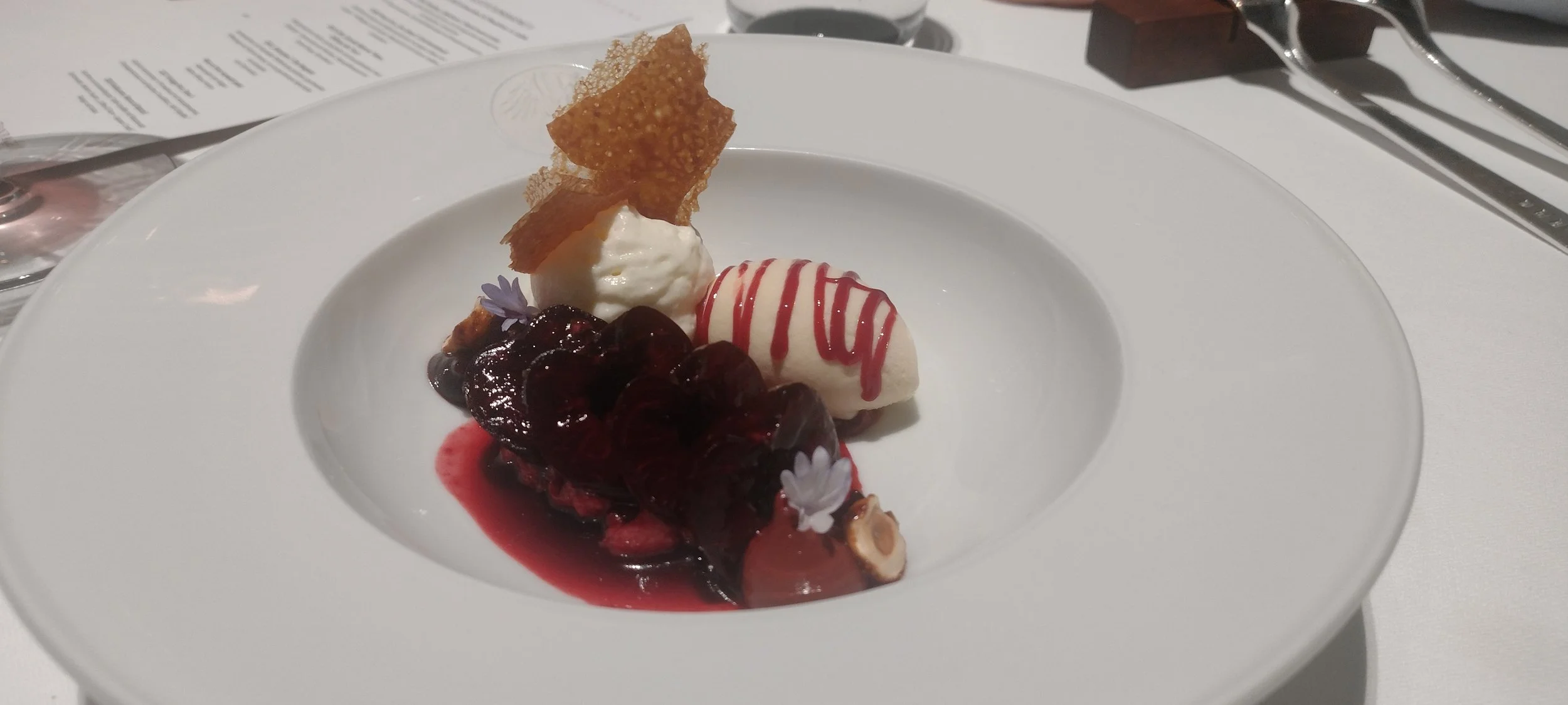 Dessert in der Schwarzwaldstube in Baiersbronn