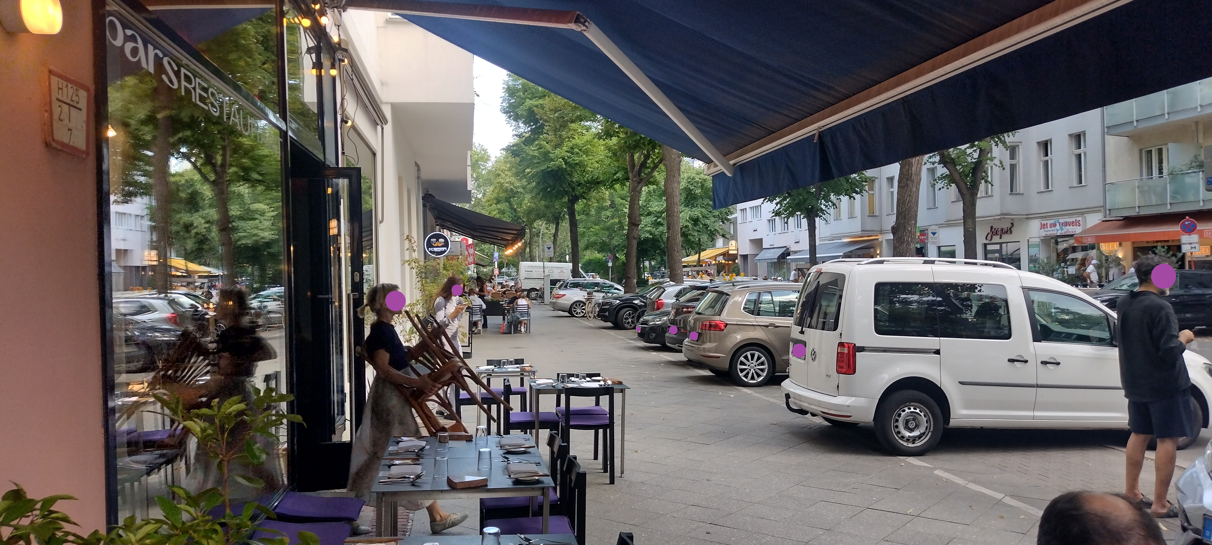 Terrasse des Sternerestaurants pars in Berlin