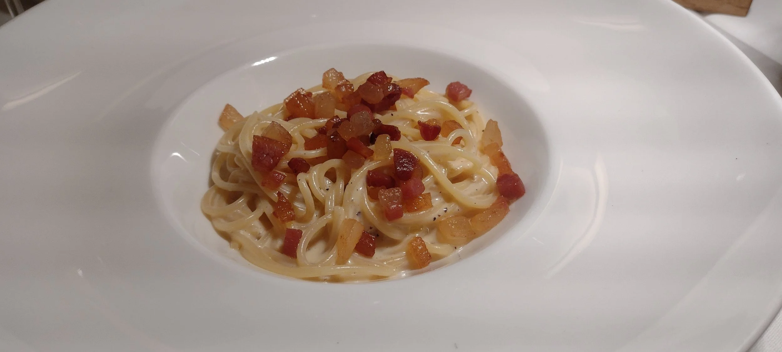 Carbonara im Berliner Sternerestaurant Irma la Douce