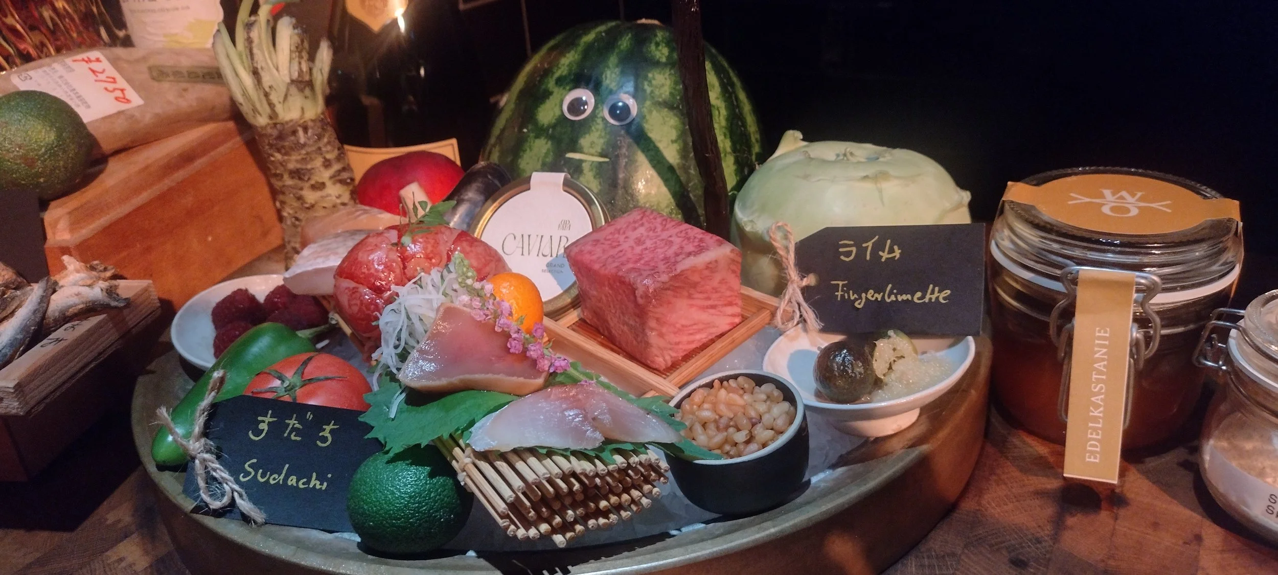 Produktauswahl im Zweisternerestaurant Intense in Wachenheim