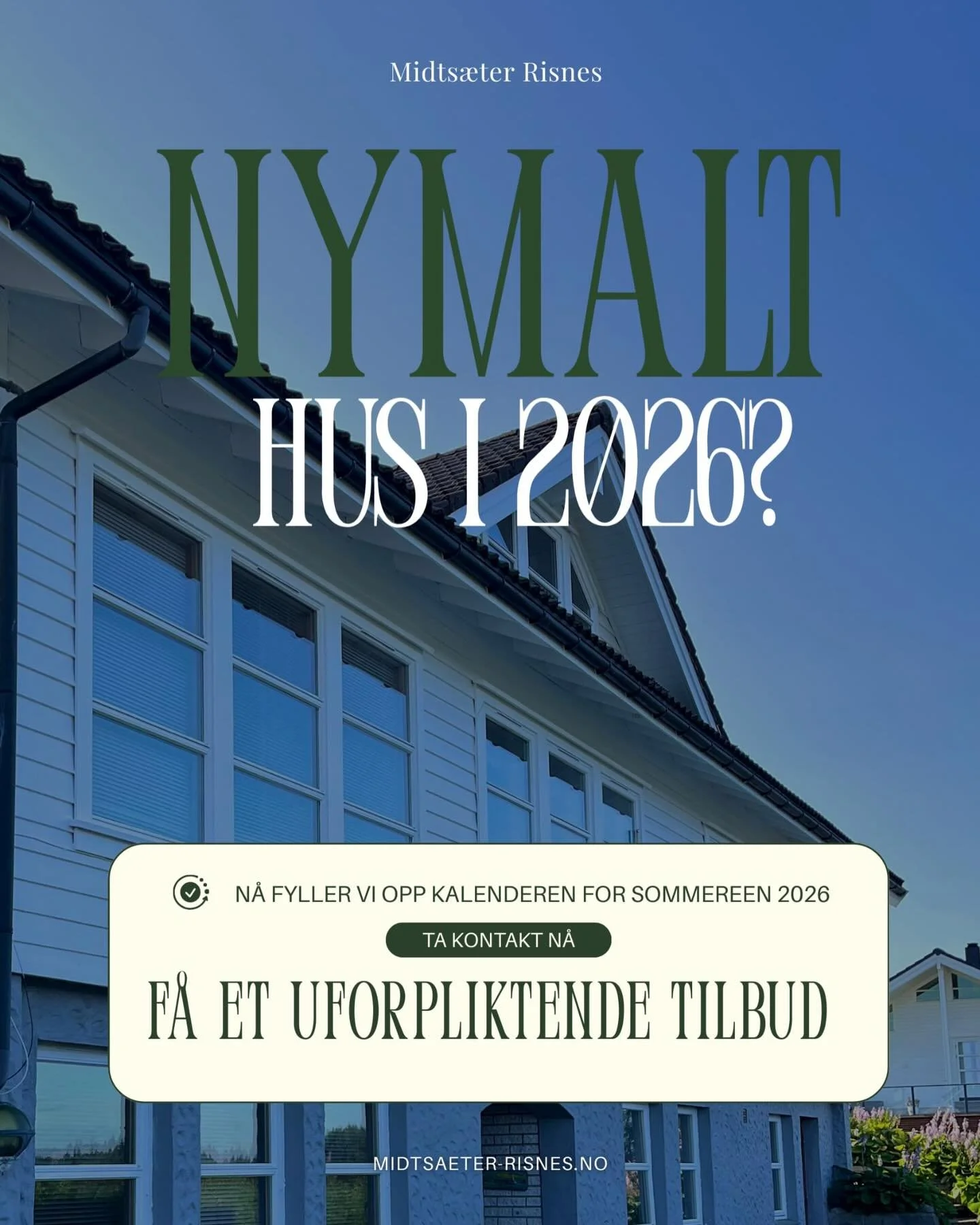 P&aring; tide med litt vedlikehold utvendig? Ta kontakt for uforpliktende pristilbud🙌🏻