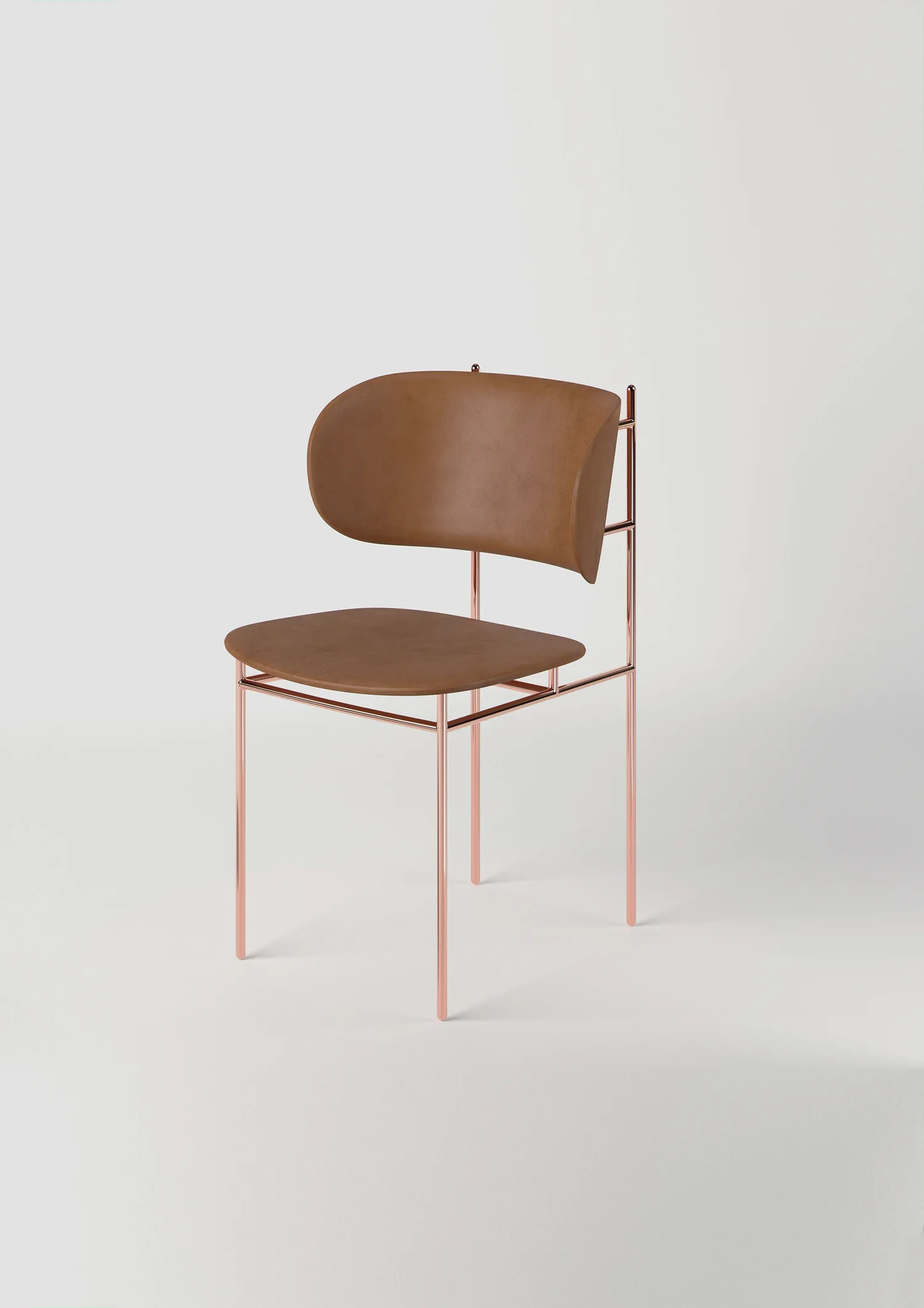 Modern chair inspired by ascetic architectural and industrial forms