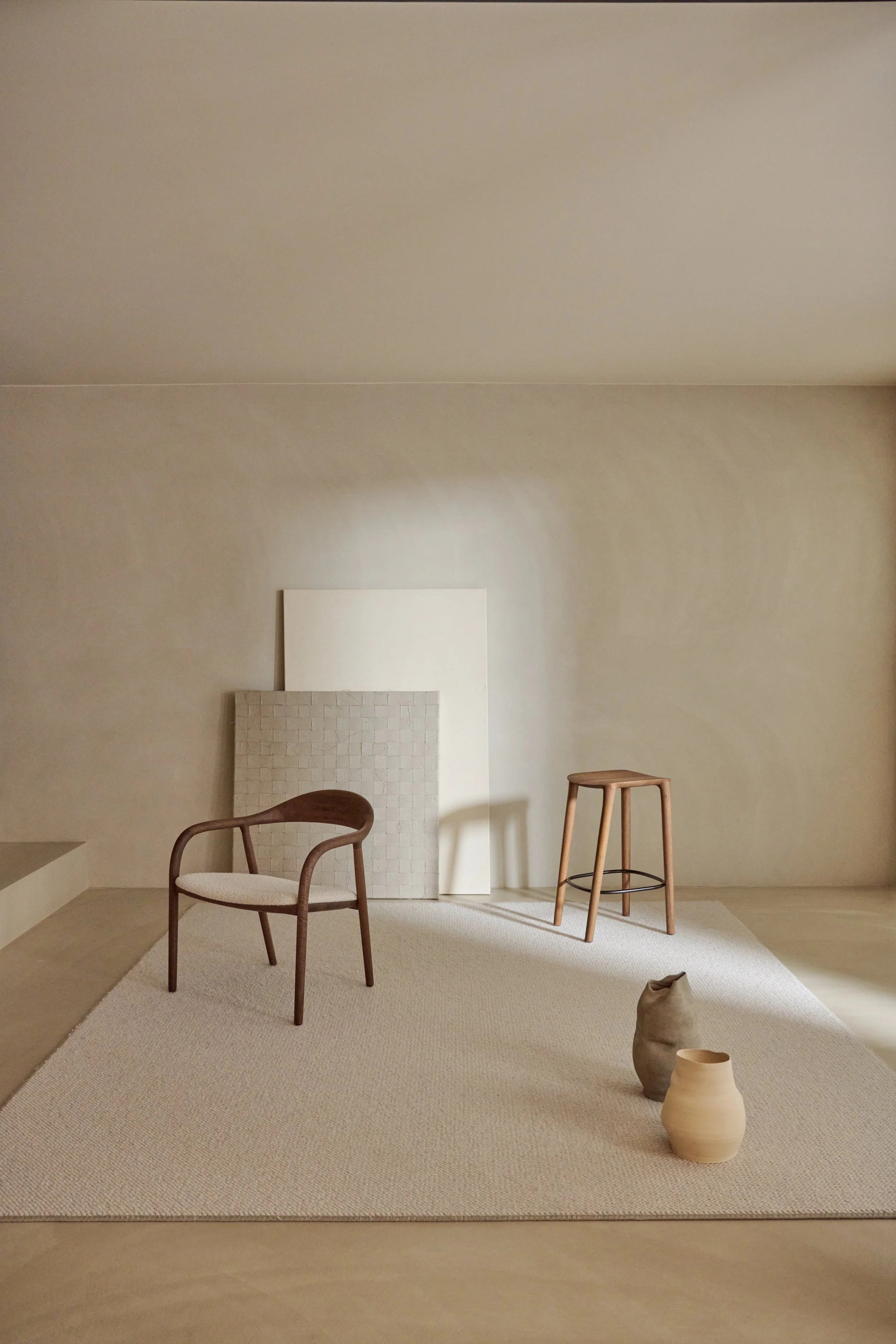 Neva Easy Chair paired with other Neva collection elements