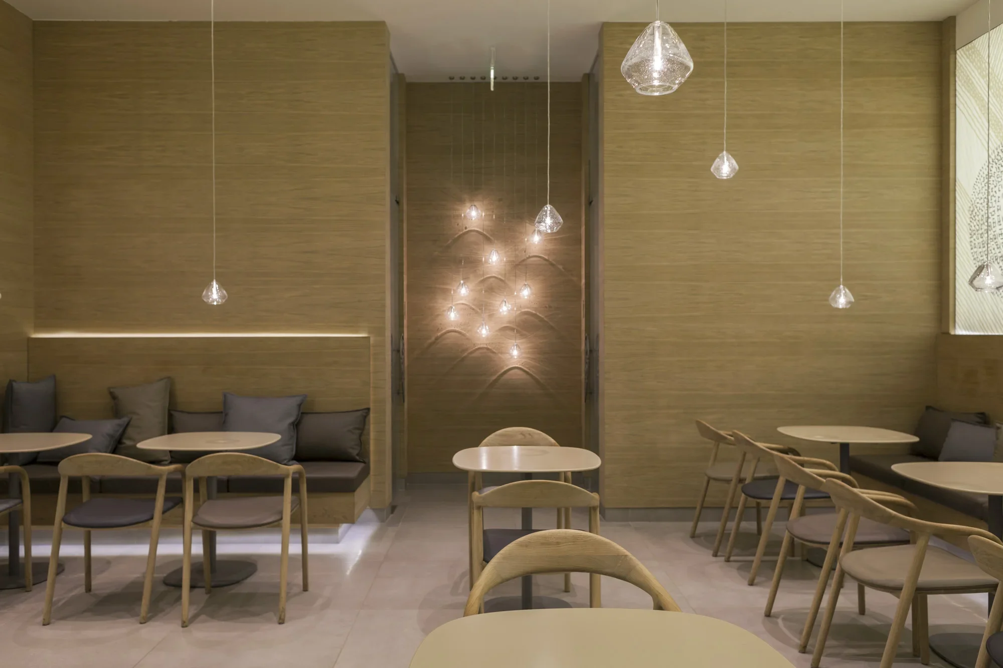 Abstract graphic artwork symbolizing sweets at Vincek Bundek café