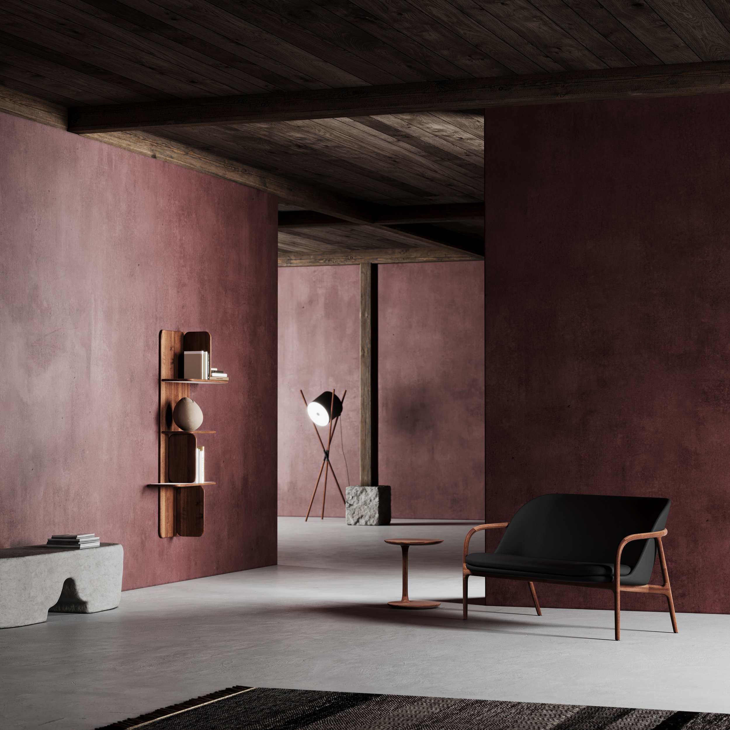 Modern lounge sofa with ergonomic design and refined proportions