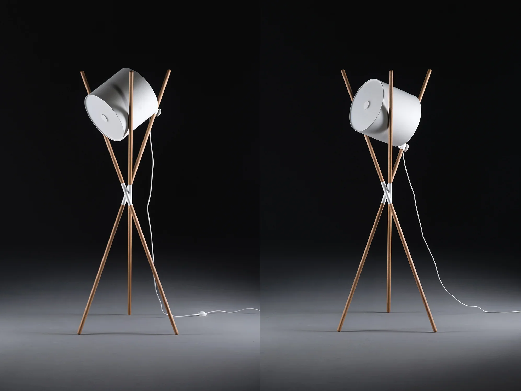 Minimalist floor lamp from Shift collection by Regular Company