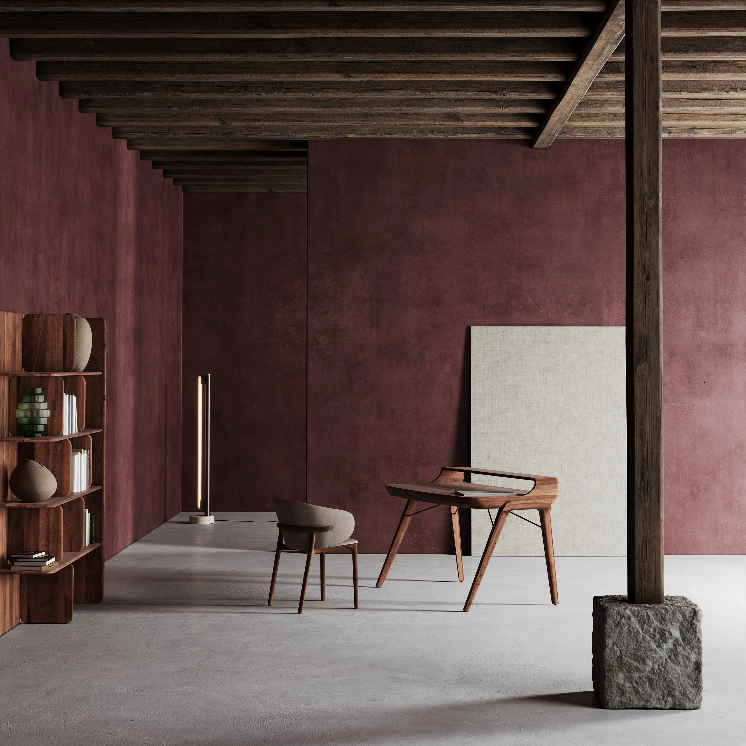 Soft Shelf modular wooden shelving unit by Regular Company