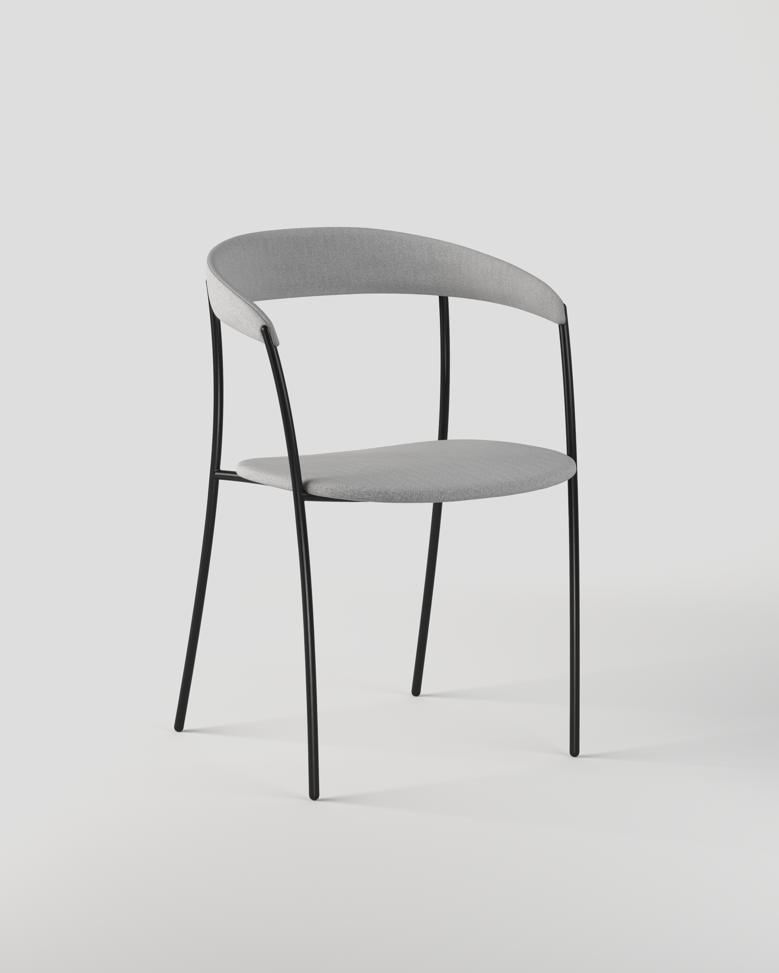 Minimalist Missing Chair by New Works positioned in a modern interior, emphasizing its refined, sketch-like lines and the elegance of essential elements only.