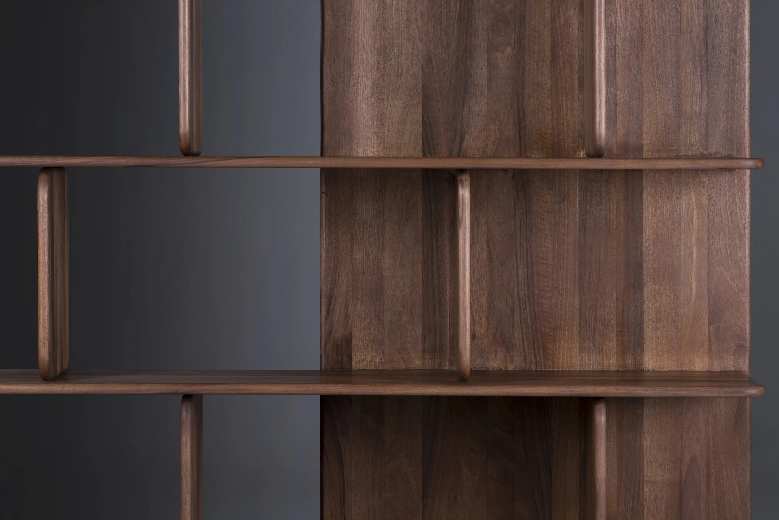 Soft Shelf modular wooden shelving unit by Regular Company