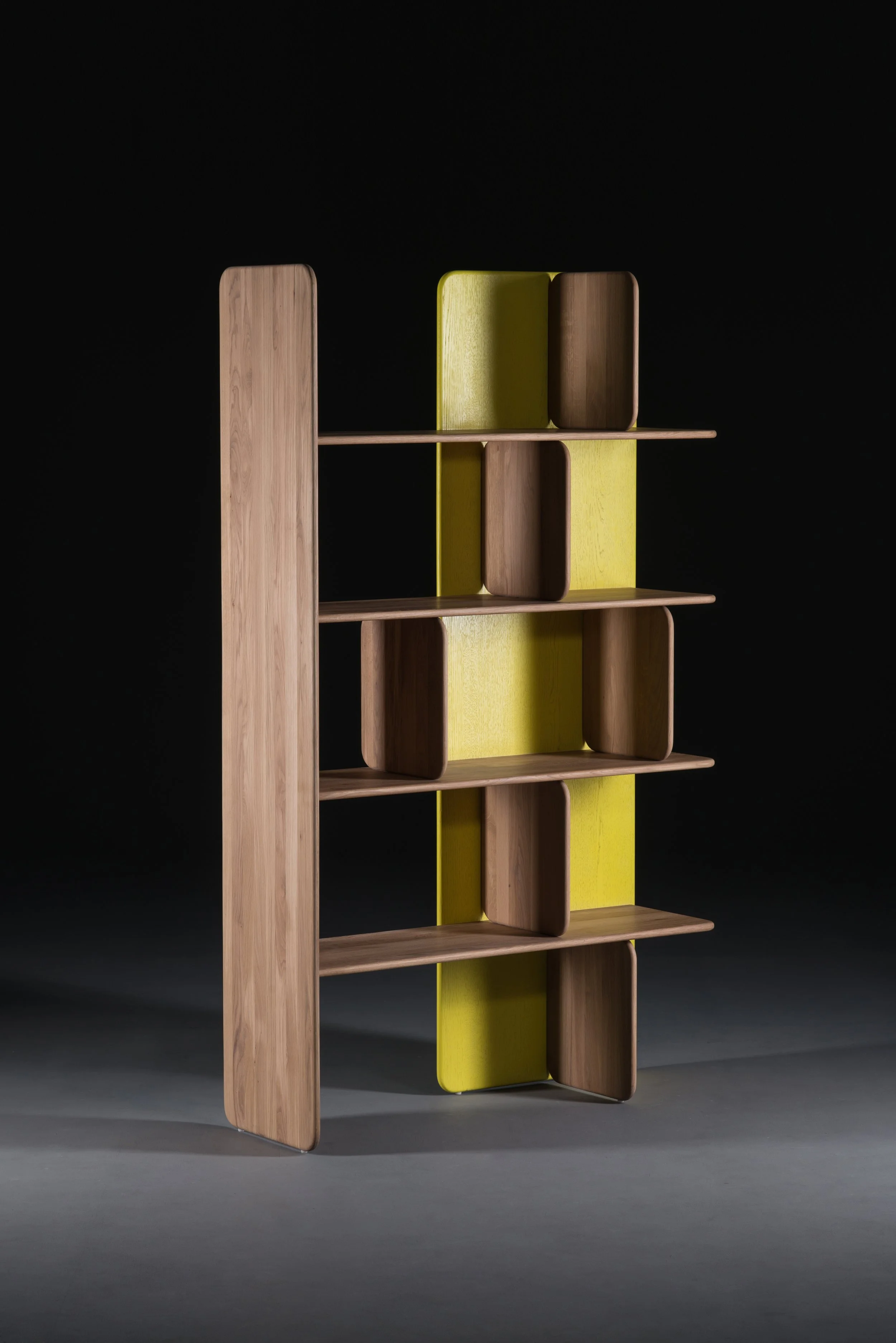 Soft Shelf modular wooden shelving unit by Regular Company