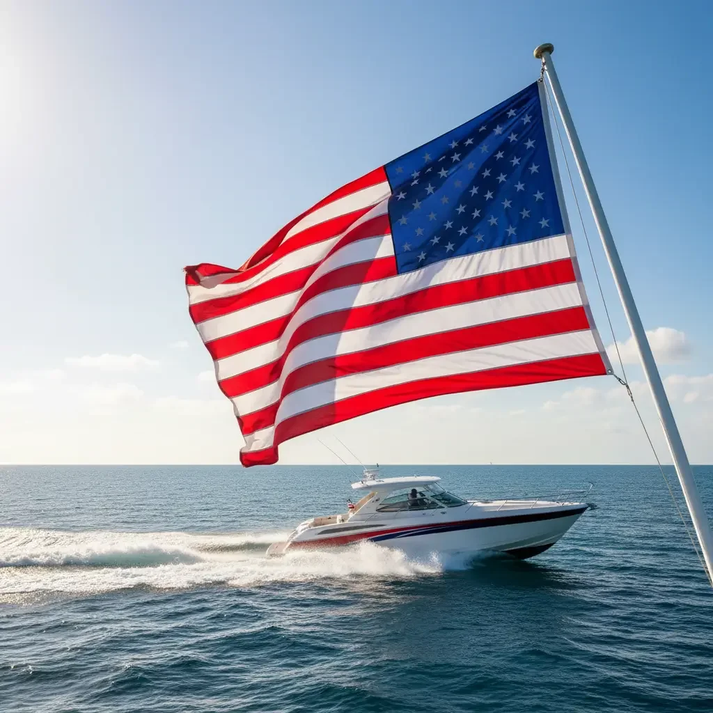 Boat Cruising in the Open Ocean