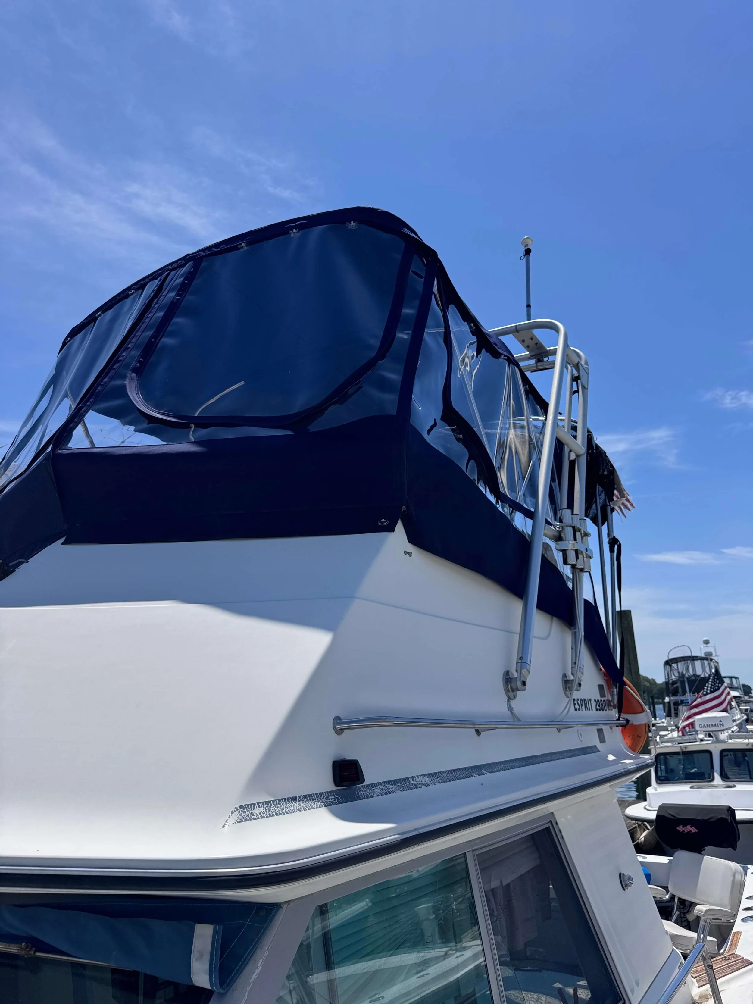 Robie Canvas Cabin Cruiser Bimini Top and Enclosure.jpeg
