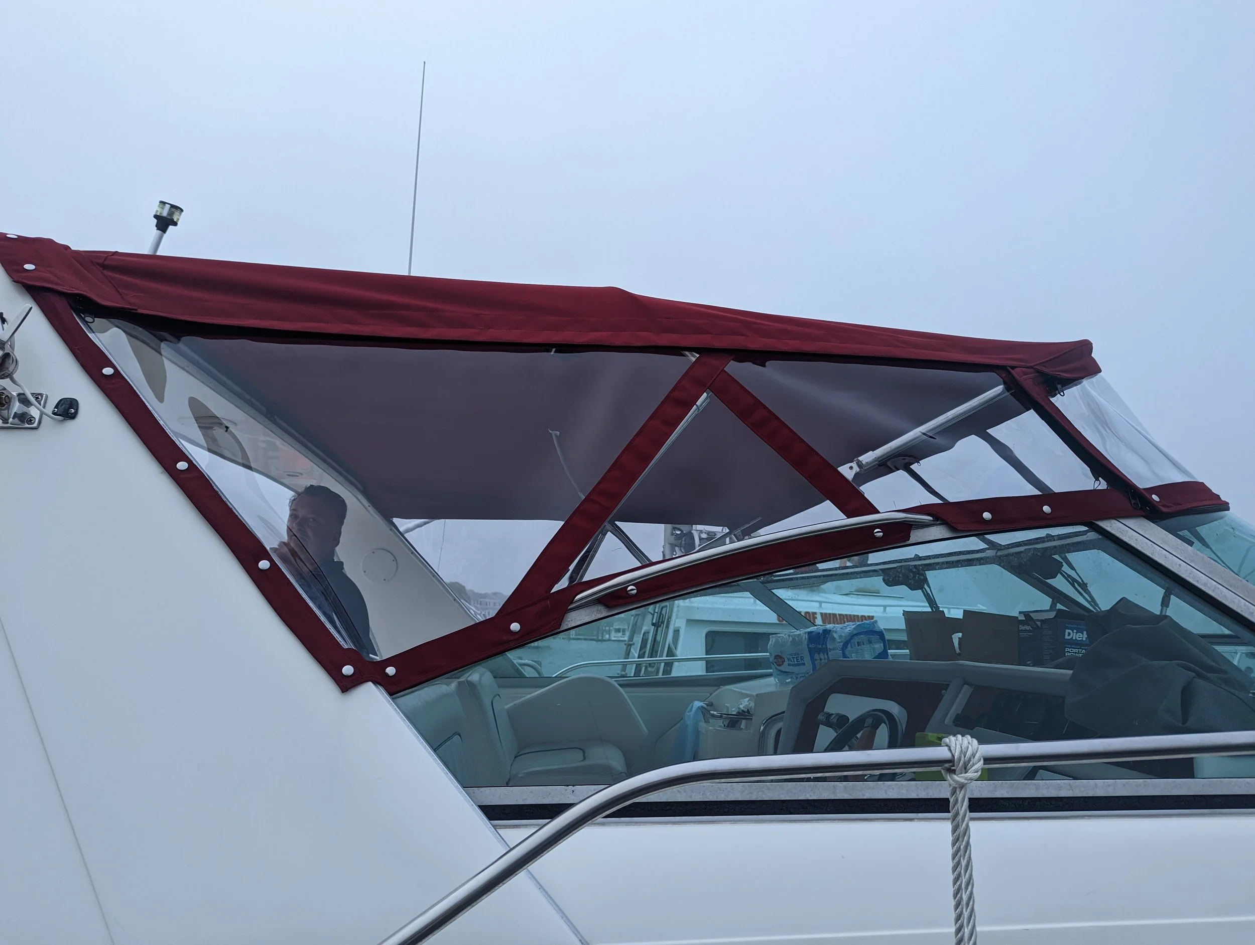 Bimini top fabrication Sunbrella marine canvas