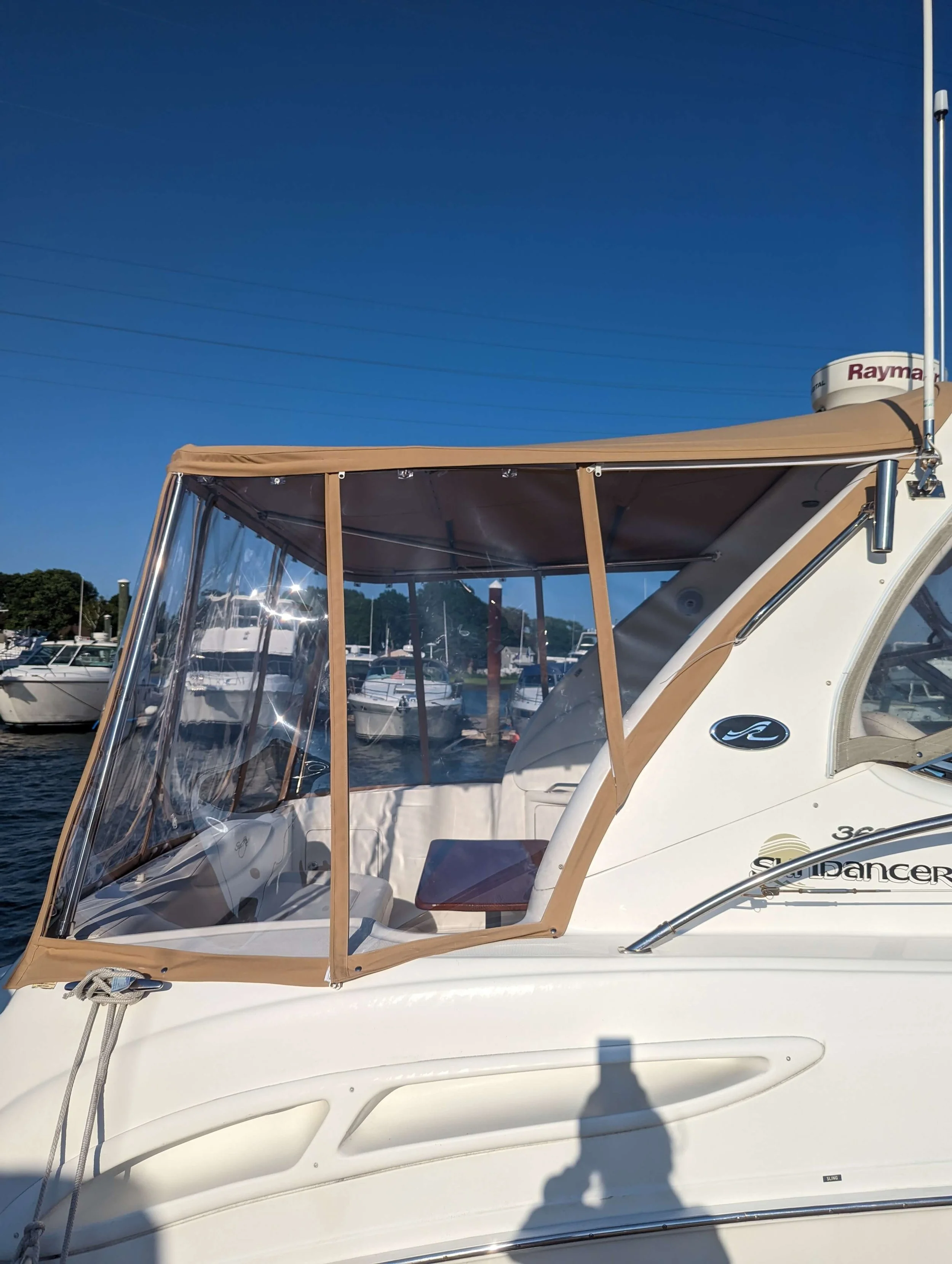 Bimini top fabrication Sunbrella marine canvas