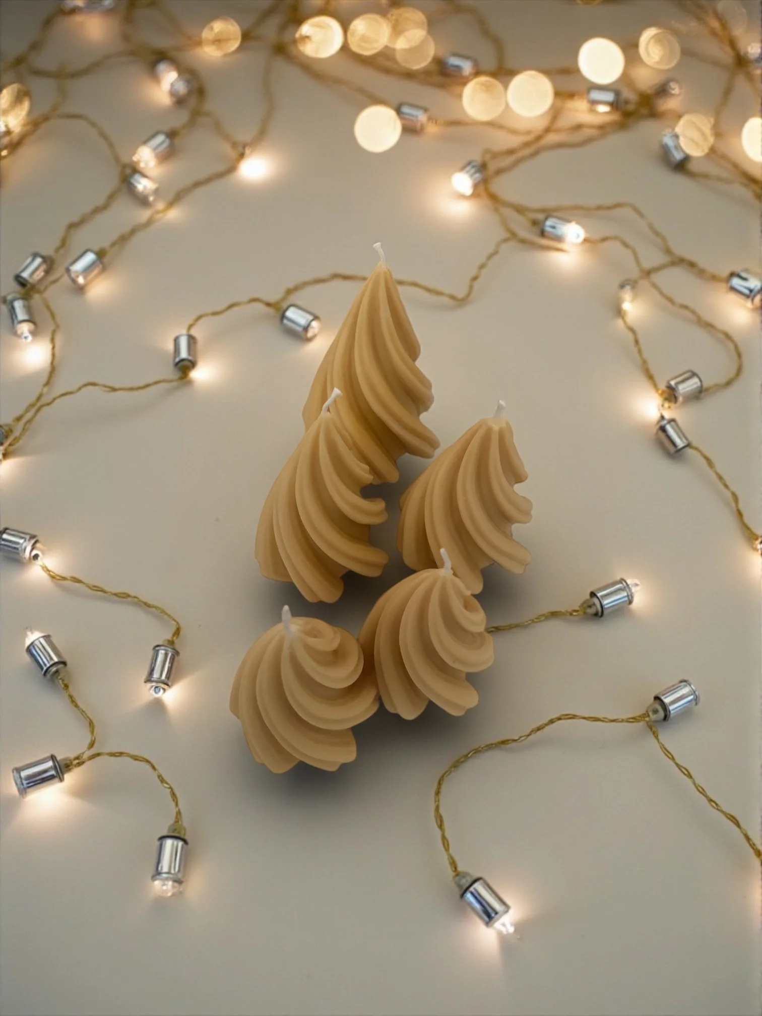 Geo Cone Swirl Candles