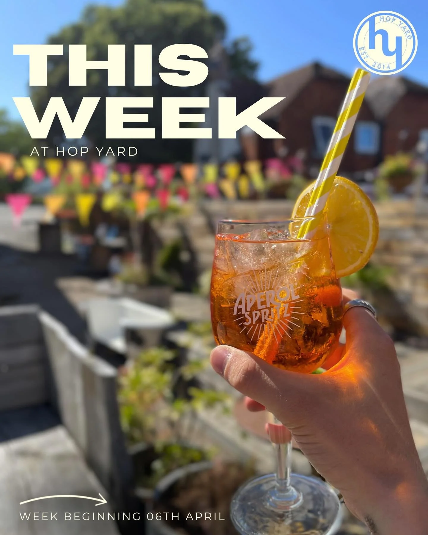 What&rsquo;s on this week at Hop Yard🍻🌞

We have a busy week full of events👉swipe to see everything going on!

🕣 Opening hours:
Wed- 5pm - 11pm
Thurs- 5pm - 11pm
Fri- 12pm - 12am
Sat- 12pm - 12am
Sun- 12pm - 10pm

🎟️ For tickets &amp; table book