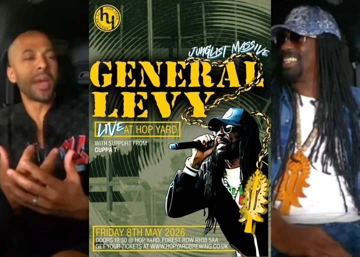 🚨Only 3 weeks to go &lsquo;til legendary Dancehall and Jungle MC, General Levy will be live at Hop Yard!

Join us for a night of pure jungle music of the highest order🔥 We are on our final ticket tier &amp; tickets are flying fast - head over to th