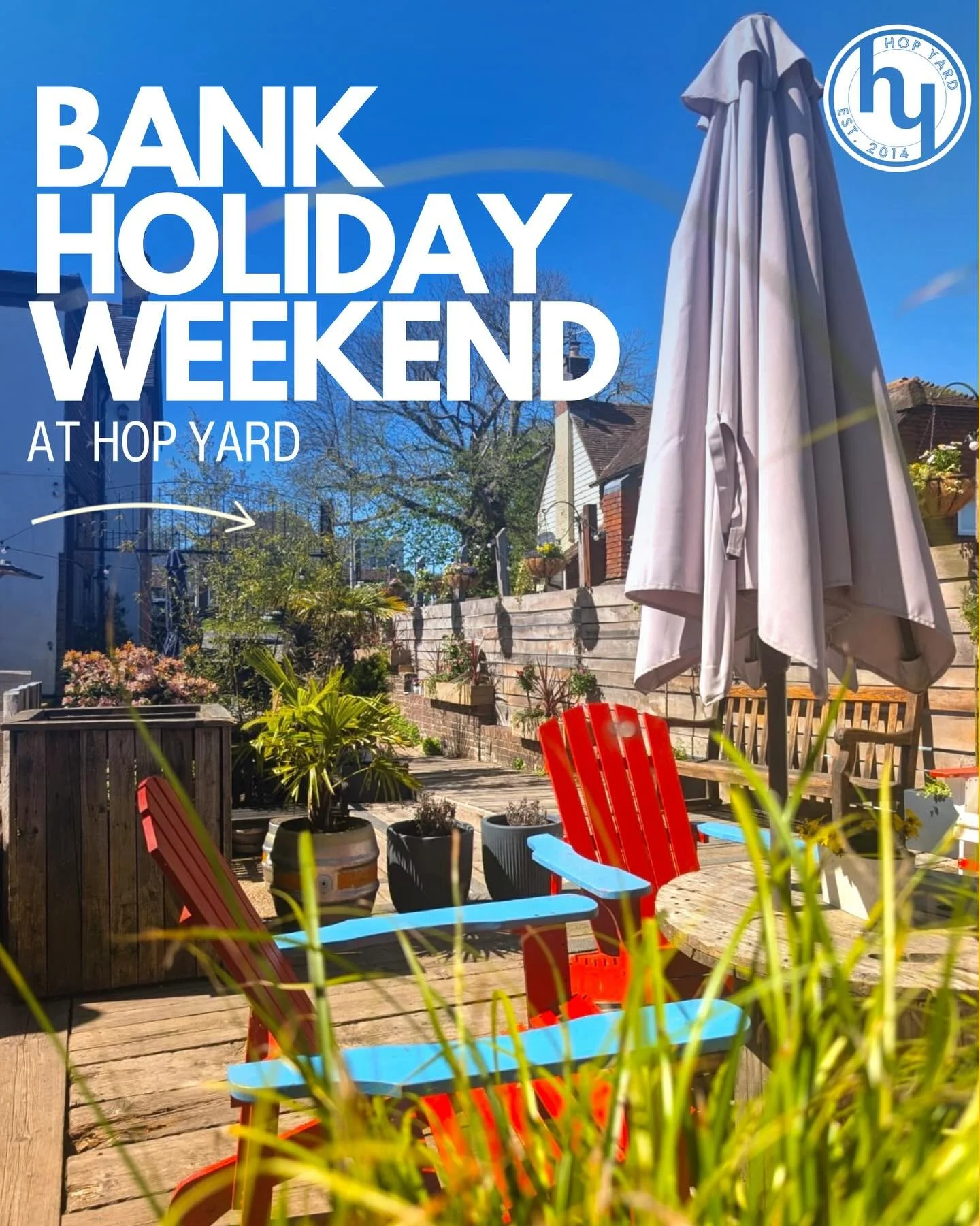No bank holiday plans? We&rsquo;ve got you sorted🌞 

FRIDAY
- Hop Yard Fridays: Afro House &amp; Nu Disco

SATURDAY 
- DJs in the Yard in the afternoon 
- Garage &amp; House with @jaygryy &amp; @claradelunadj 

SUNDAY
- DJs in the Yard in the aftern