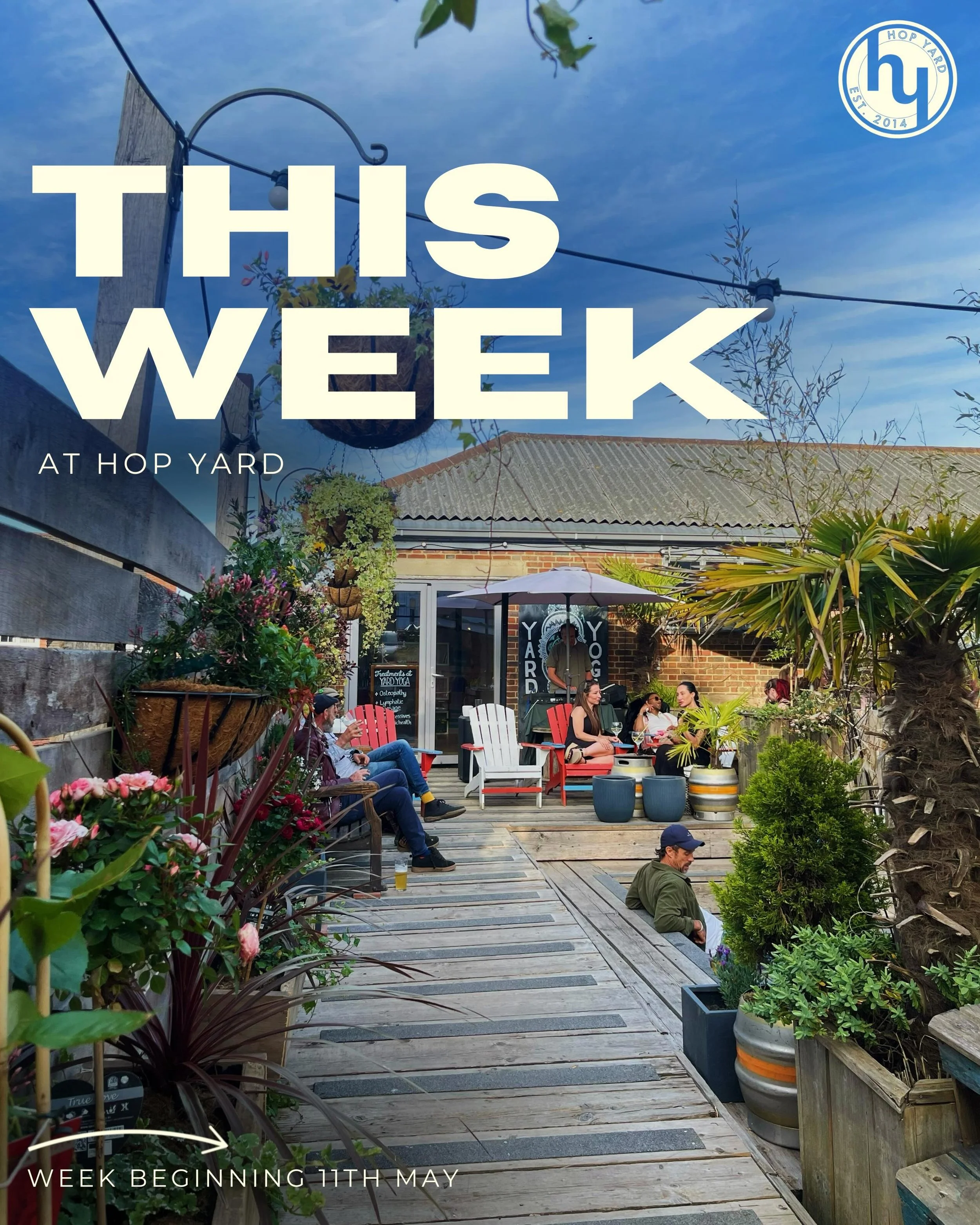 Happy Monday!🐝 
This week&rsquo;s events at Hop Yard👇

WED 13TH
- WordsMash: sharing through poetry &amp; spoken word with @yourhost.stu 
- @the_yard_kitchen_ &pound;22 Steak &amp; Frites

THU 14TH
- The Hop Yard Pub Quiz - send us a dm to reserve 