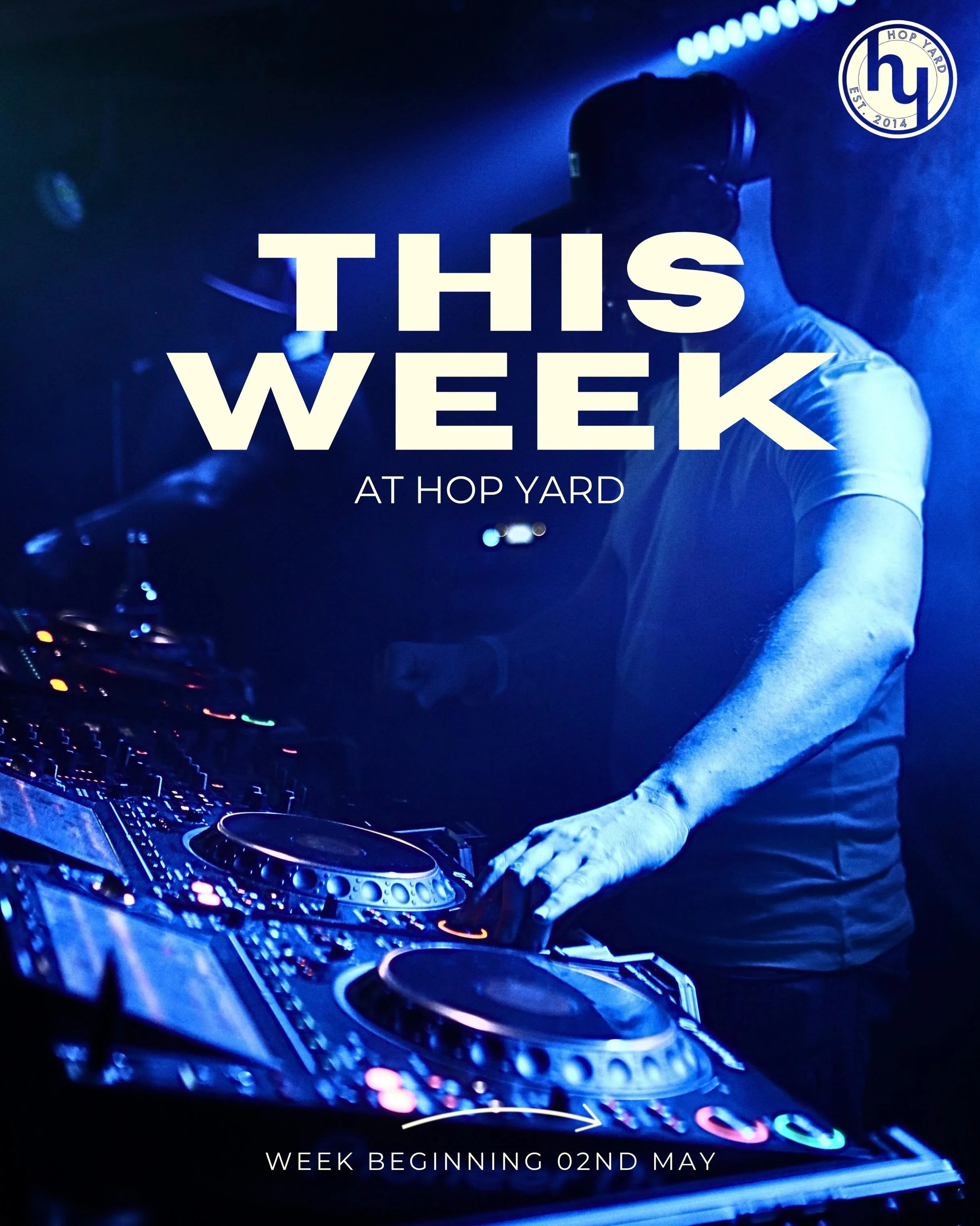 This weeks events at Hop Yard🌟
👉swipe for more info.

THURSDAY 4TH
- Hop Jam: jam with our house band

FRIDAY 5TH
- @jjlmusicuk is back with a night of Garage &amp; Drum &lsquo;n Bass

SATURDAY 6TH
- Dance For The Medway: @formedway_ fundraiser

#i