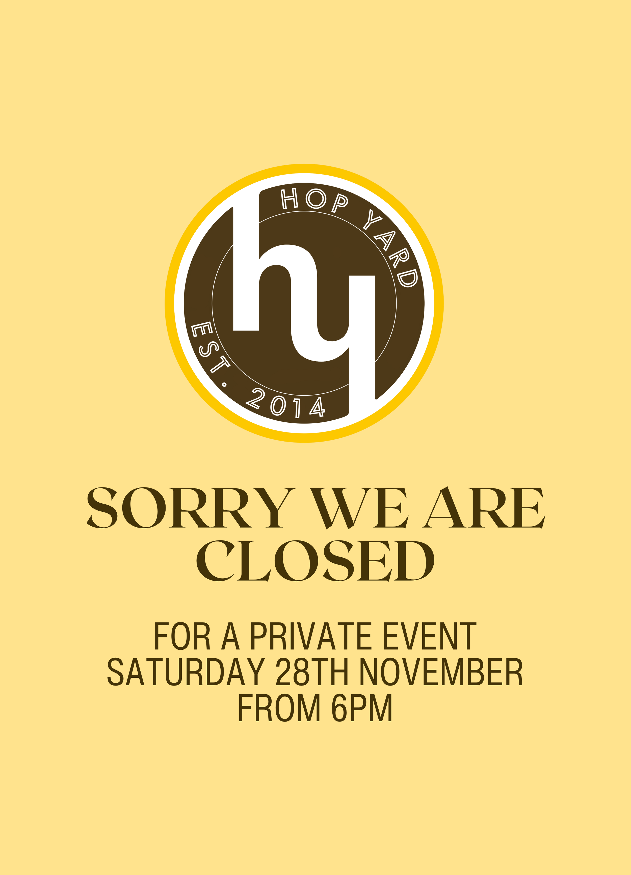 Closed for a Private Event