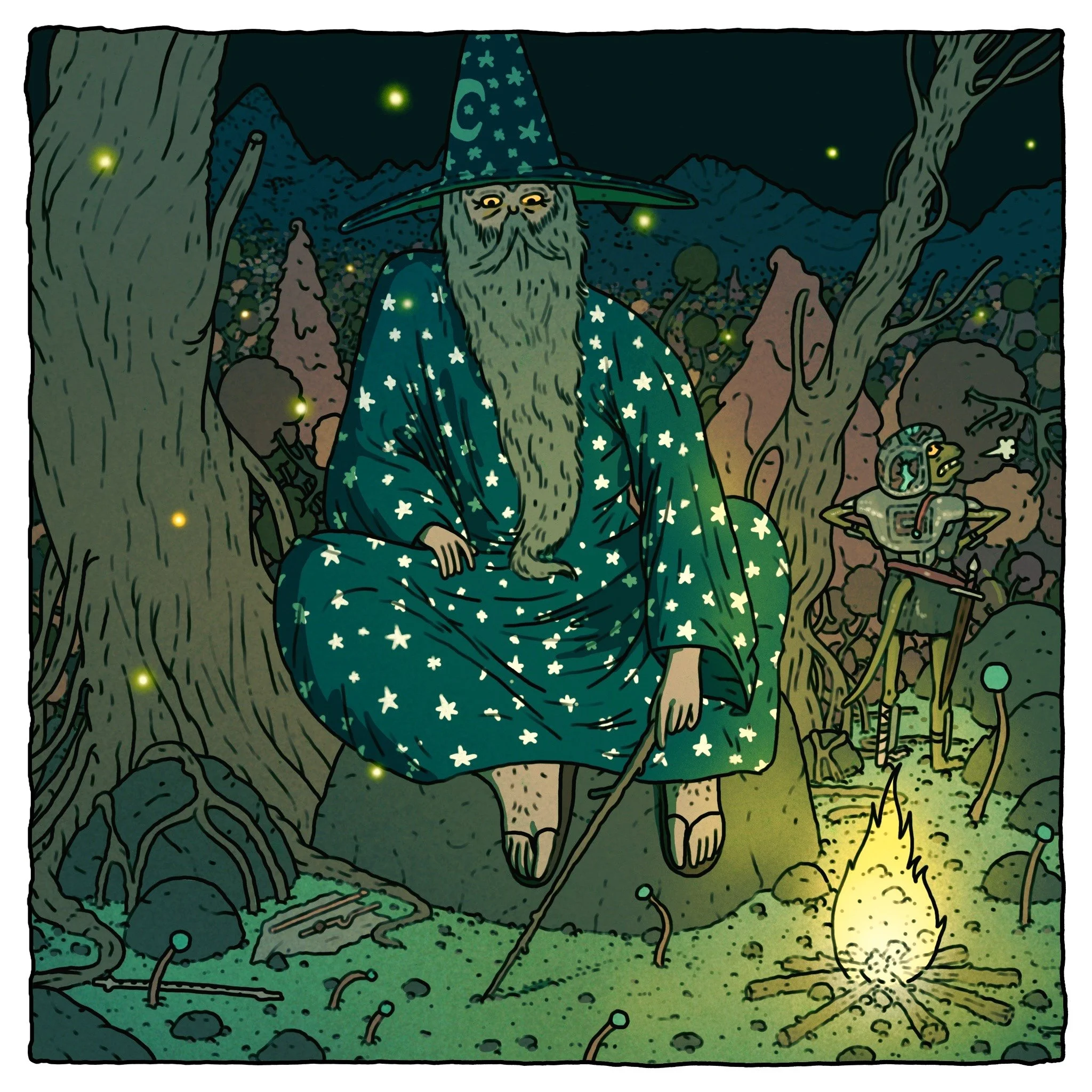 "The wizard and the lizard"
Drawn for a D&D campaign"