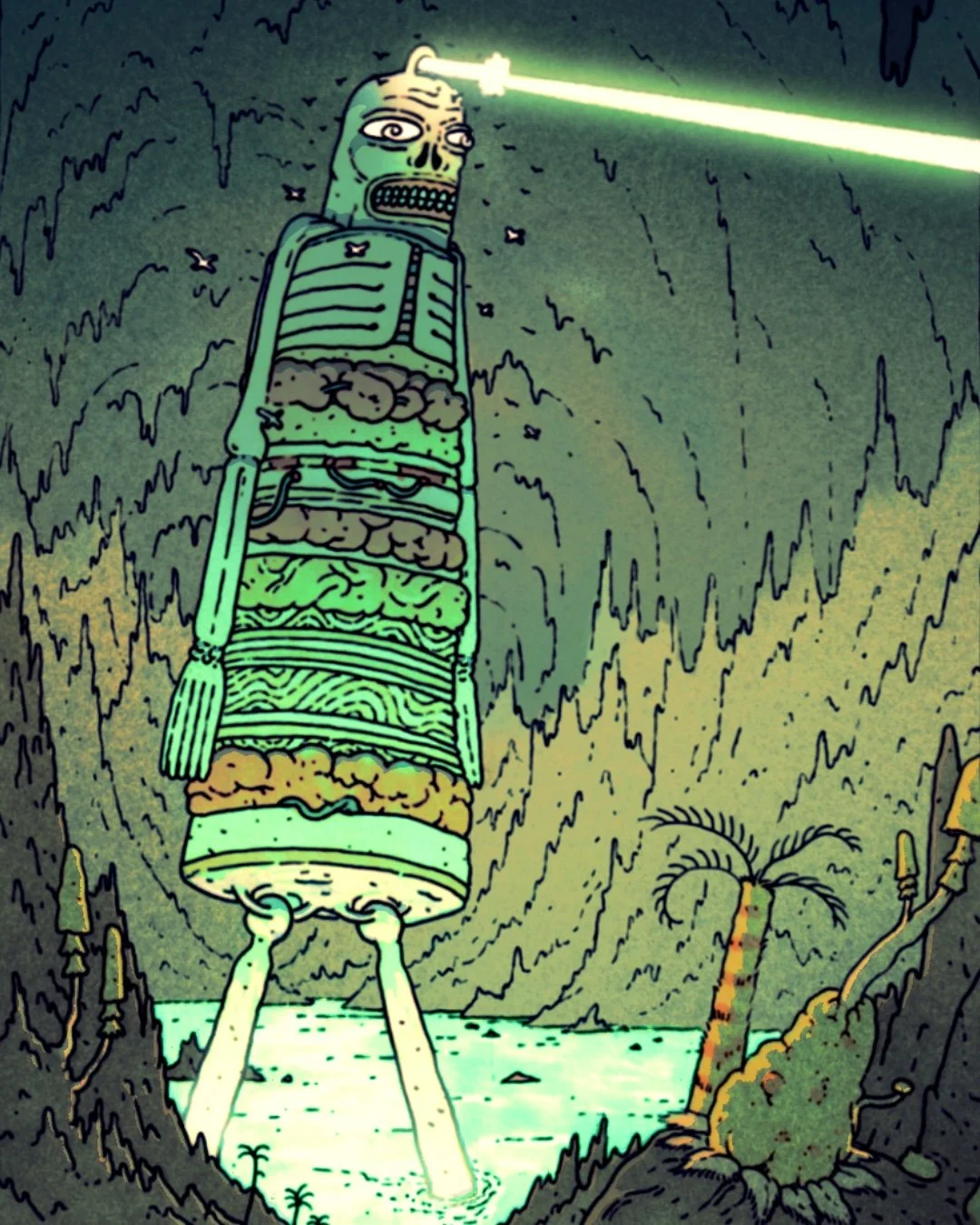 "The Inside path Giant"
Concept art for Tirar de la Cadena a comic published by Unbrained Comics.