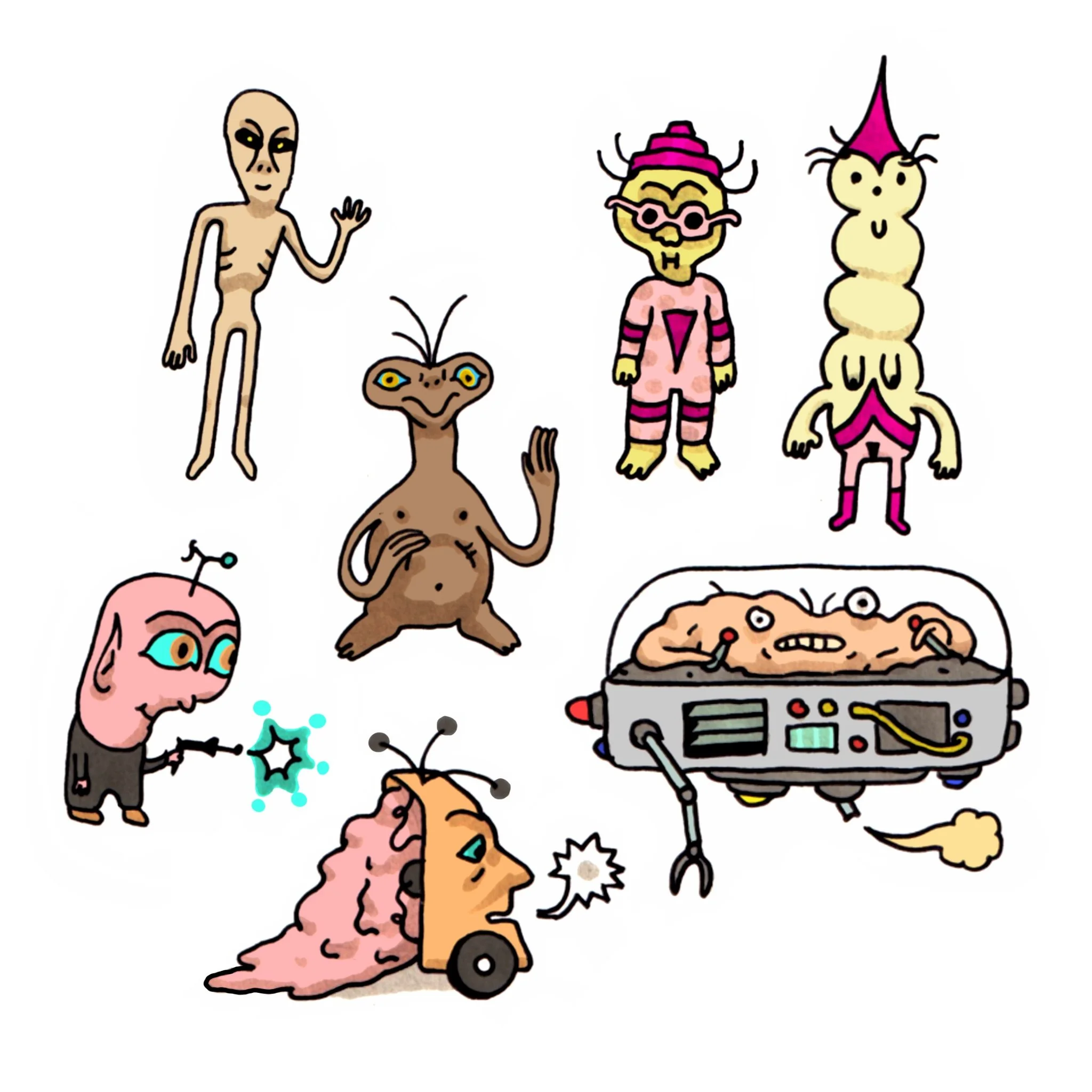 "Aliens from Bloongbert Club"
Personal project.