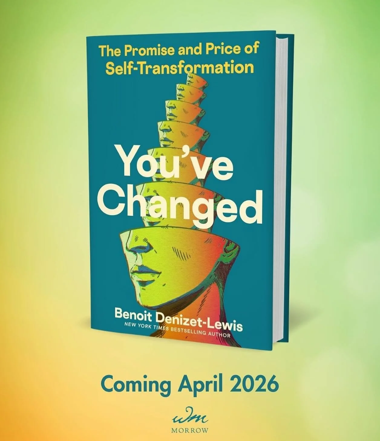 Excited to share the cover of my new book, out April 28 from William Morrow! YOU&rsquo;VE CHANGED is for anyone who&rsquo;s tried to become someone new or drag someone else into changing&mdash;who&rsquo;s rolled their eyes at another&rsquo;s supposed