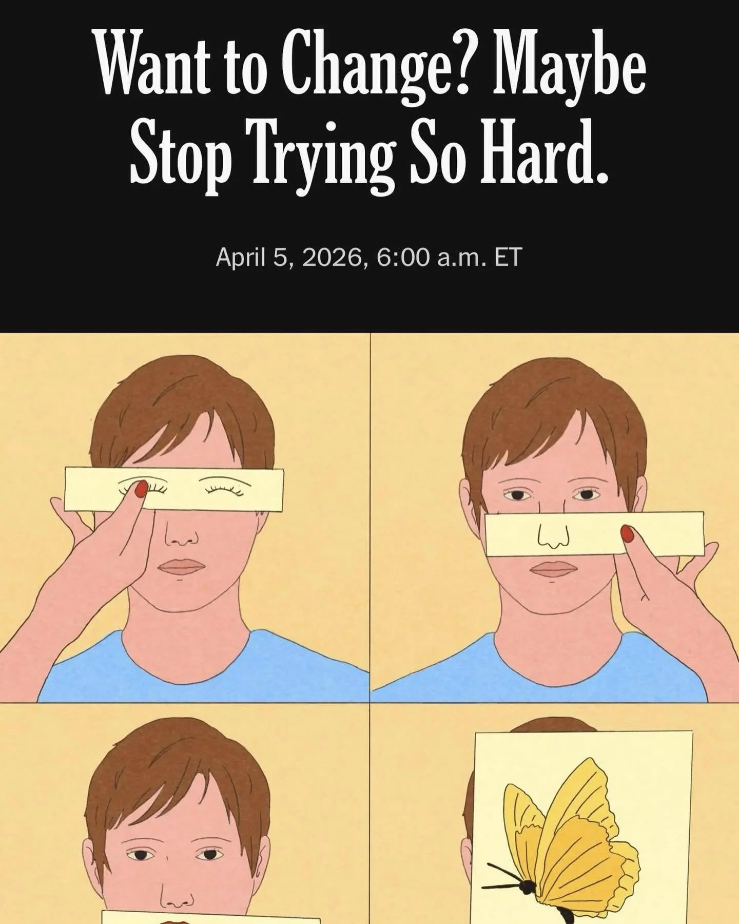 For @nytopinion, I wrote about change and its paradoxes. (Link in bio.)

Many thanks to my editor (never change, @thiscarlswanson) and, most importantly, to B&eacute;n&eacute;dicte and Dennis, who, as my longest witnesses and fiercest supporters, hav