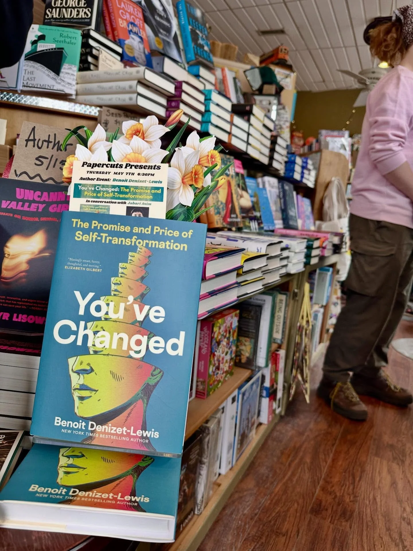 Dropped by @papercutsbookshop for #independentbookstoreday and was very happy to come upon the first store sighting/display of YOU&rsquo;VE CHANGED, officially out next Tuesday the 28th! 

I hope you&rsquo;ll preorder the book from your favorite loca
