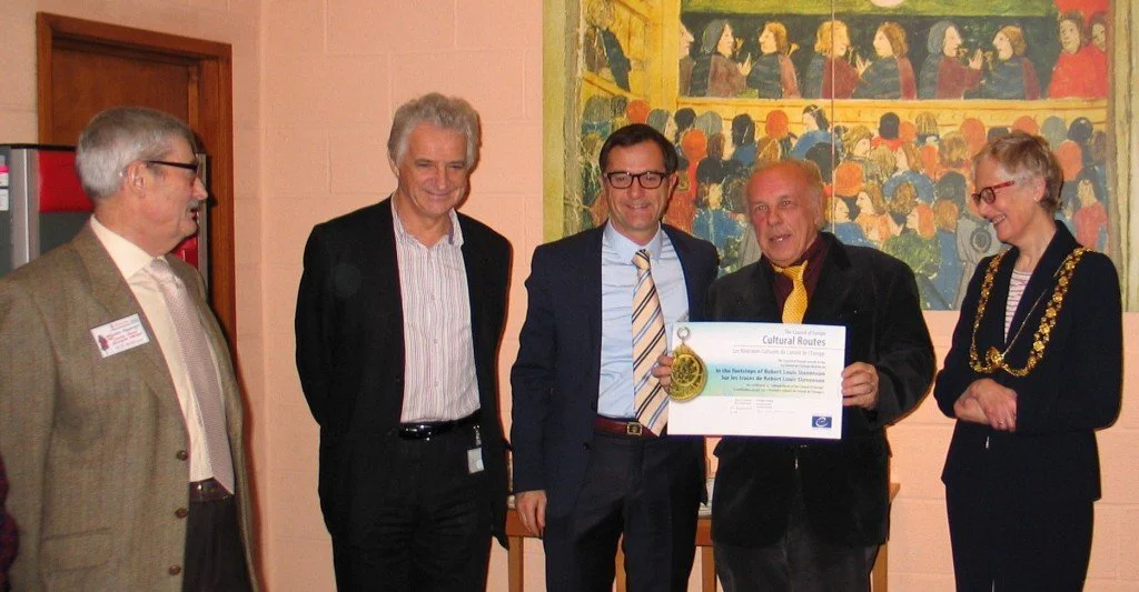 ECR ‘In the Footsteps of RLS’ 2015 Bristol AGM, where our ECR was officially accredited as a full-blown Cultural Route – a huge honour, with LJST chair Professor Bill Fairney and RLS ECR chair Michel Legros and dignitaries in Bristol Archives