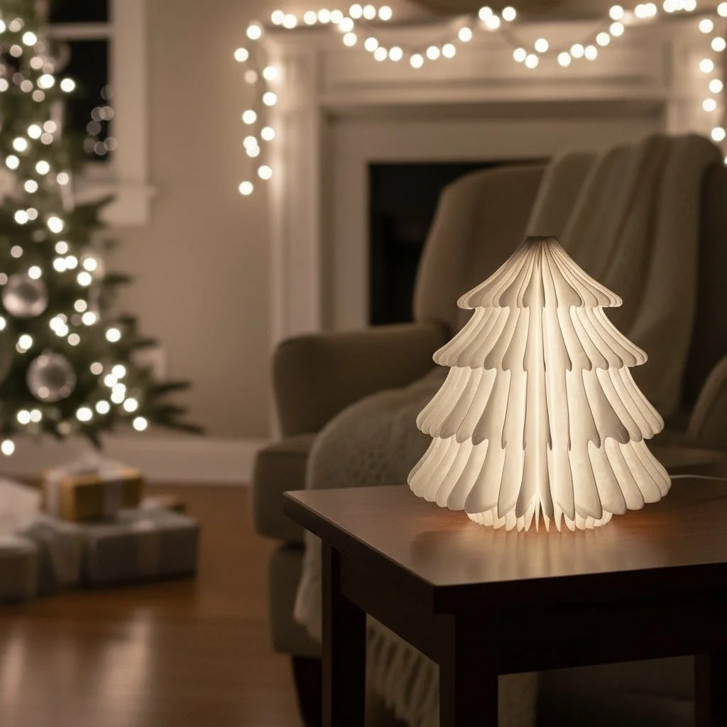 Folding Paper Christmas Tree Lamp