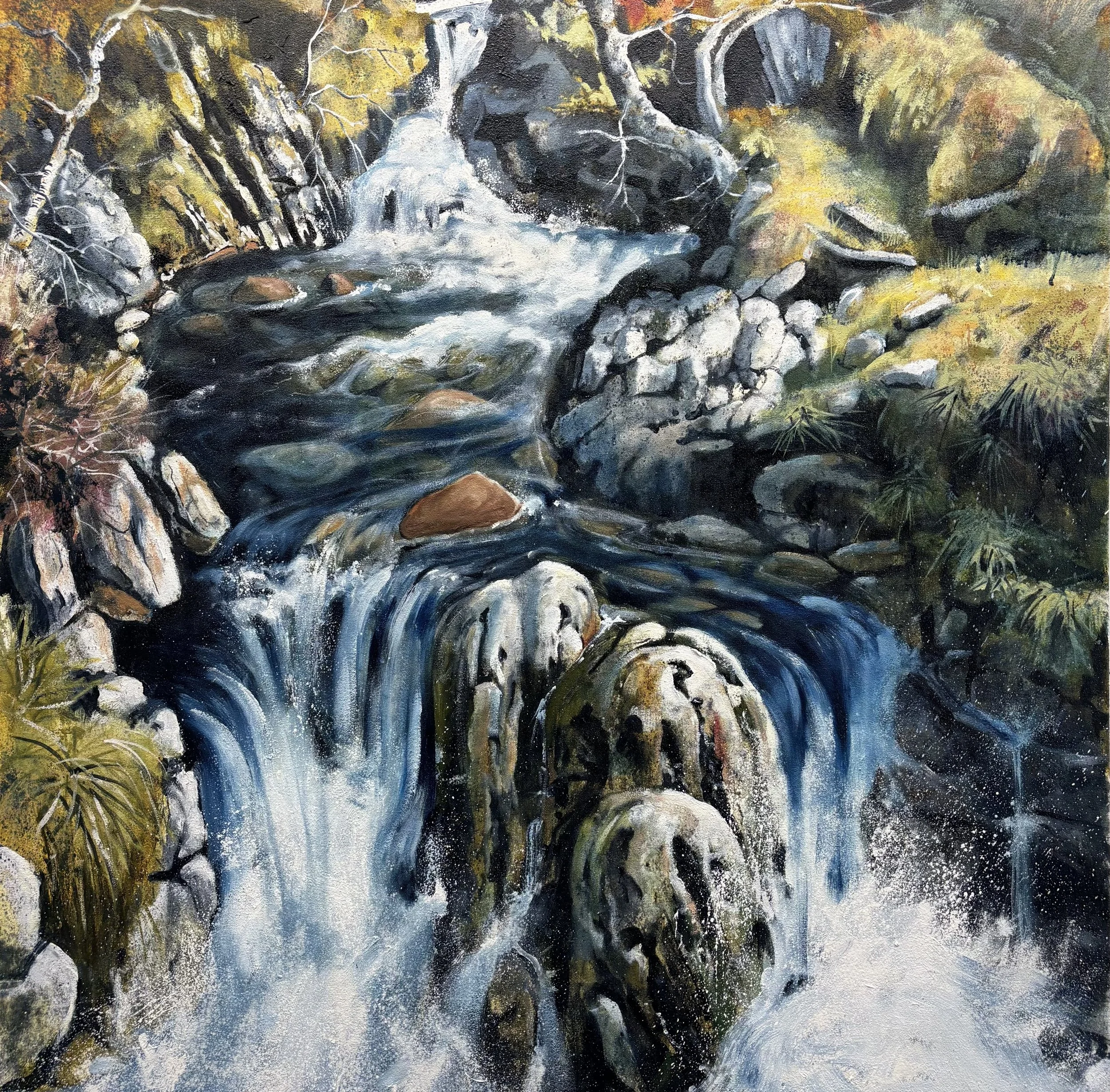Waterfall, Glen Moriston, Inverness 91x91cm / 36x36in £1950