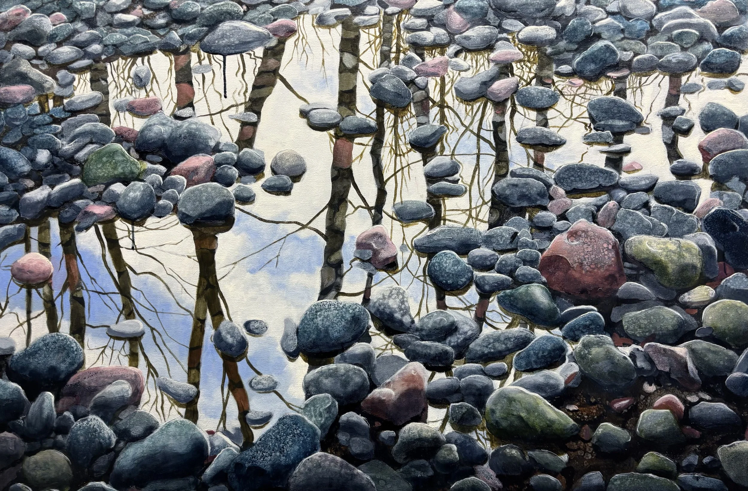"Flood Pool", near Pitlochry 61x92cm / 24x36in £1550


