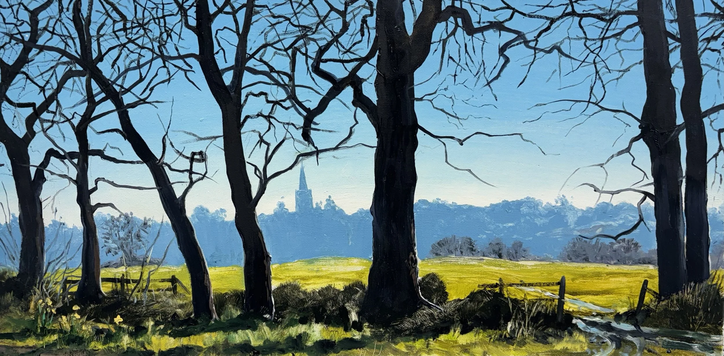"Towards Oakwood", Trent Park 30x61cm / 12x24in £600