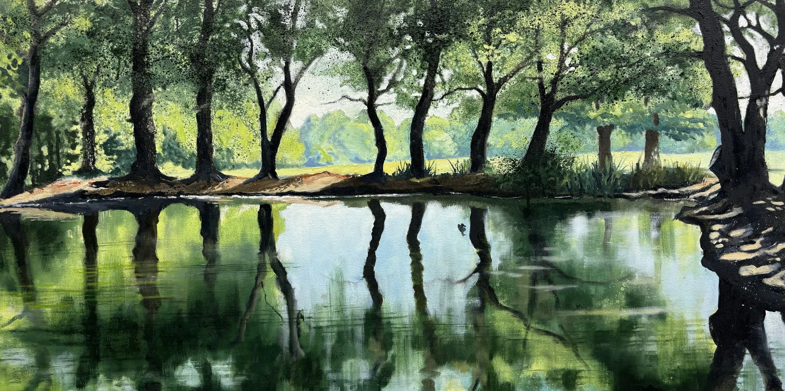 "Gone Fishing Three" 46x91cm / 18x36in £1400