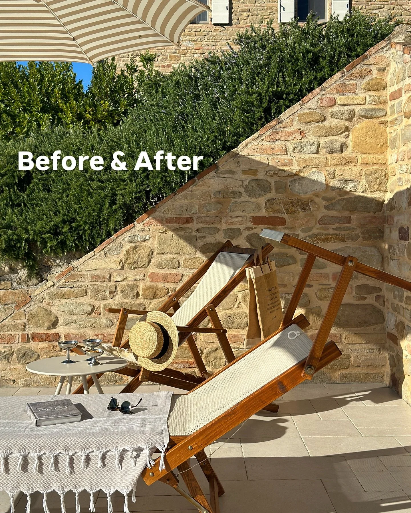 BEFORE &amp; AFTER
When we found this place in the countryside of Le Marche,
it had been standing still for seven years.
Quiet. Totally Overgrown.

A house waiting to be love it again
We didn&rsquo;t know much about renovations (actually nothing) 
We