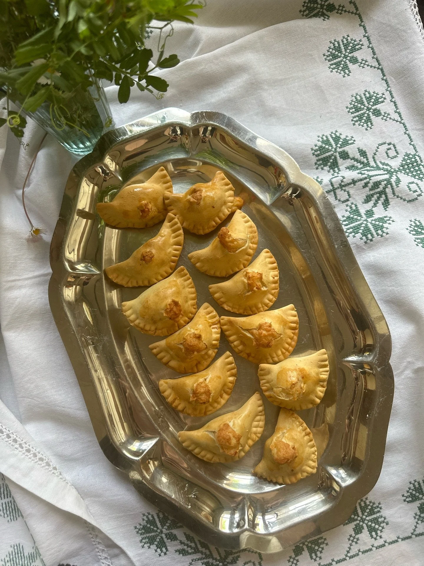 Cacioni or Calcioni Marchigiani are one of the traditional Easter foods of Le Marche.

They look a bit like large filled ravioli, but they are made with a simple dough and filled with a mixture that usually includes cheese and eggs. 
Depending on the