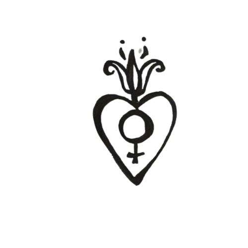 Hand-drawn black heart-shaped symbol, used as the Casa Janna emblem