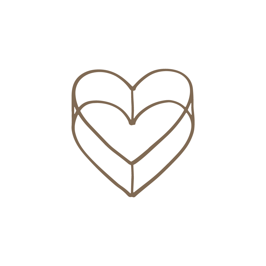 Outline drawing of a heart with geometric lines on a black background.