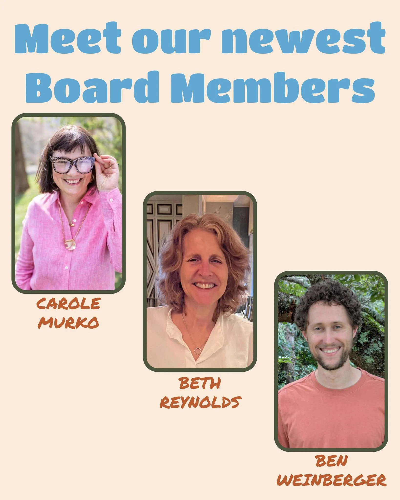 The results are in 💫 Meet the newest members of our Board of Directors, and the Round Up for Change recipients for 2026 (in no particular order) 👏👏👏Congrats to those elected, and thank you to everyone who voted this year &hearts;️&hearts;️&hearts