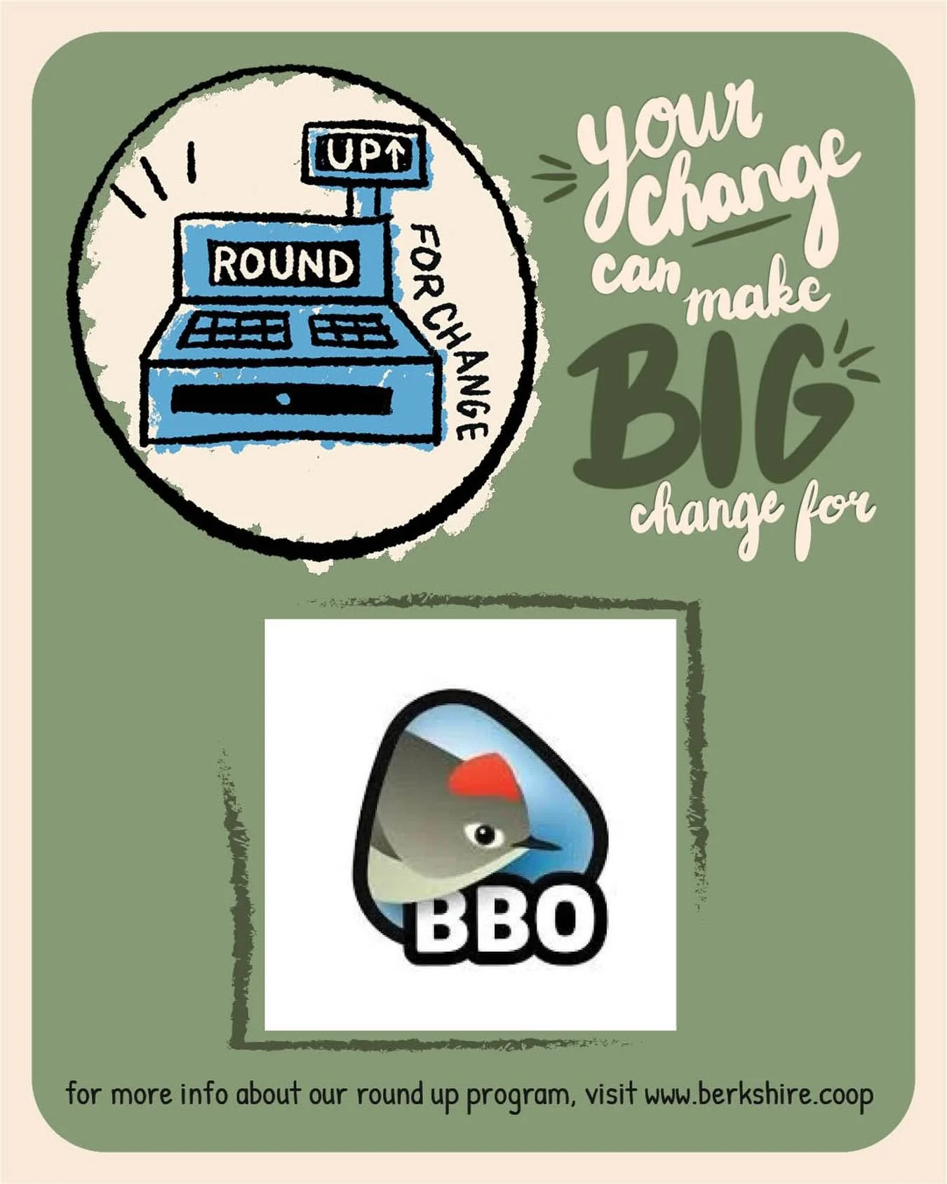 MAY ROUND UP: This month, donate your spare change to @berkshire_bird_observatory &hearts;️🐤🐤🐤
The Berkshire Bird Observatory is a Berkshire-based nonprofit dedicated to bird conservation through science, partnerships, and education.

They believe