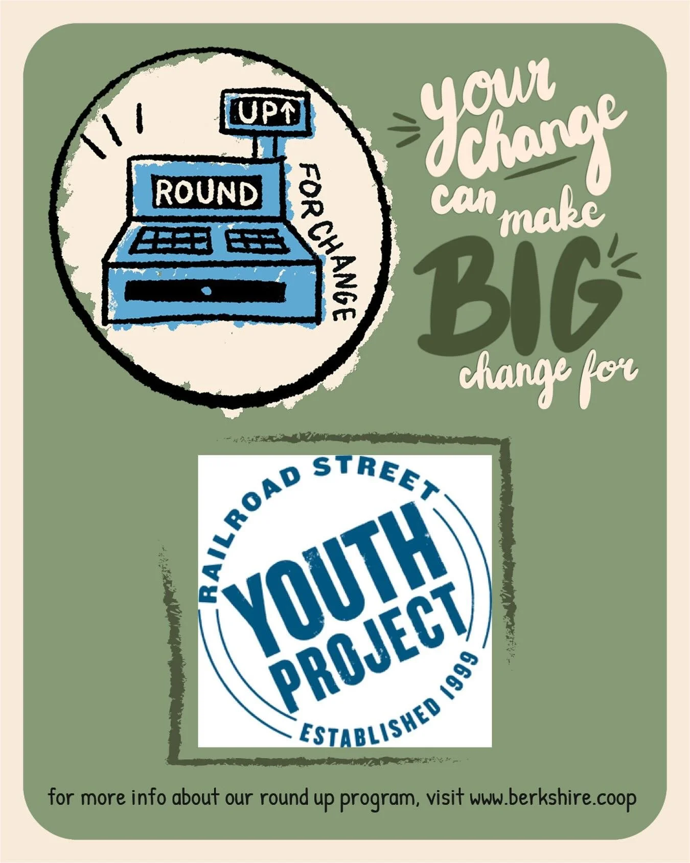 JULY ROUND UP: This month, donate your spare change to @railroadstreetyouthproject 💫💚🛹🌈⚡️

Railroad Street Youth Project (RSYP) empowers young people by supporting youth-led initiatives that build responsibility, self-worth, and meaningful connec