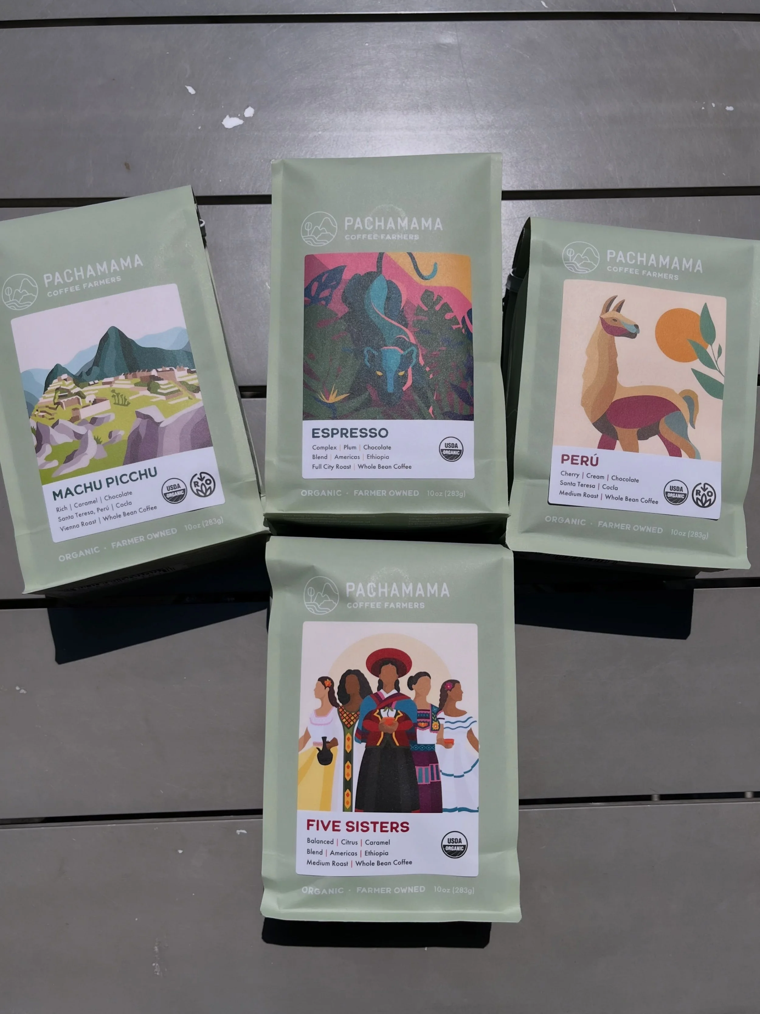 New coffee!

🤎 How stunning are these @pachamama_coffee bags? Farmer owned, organic, small-batch AND you the packaging is a work of art? We have four types of their whole bean varieties here&mdash; and don&rsquo;t be shy! Feel free to use our in-hou