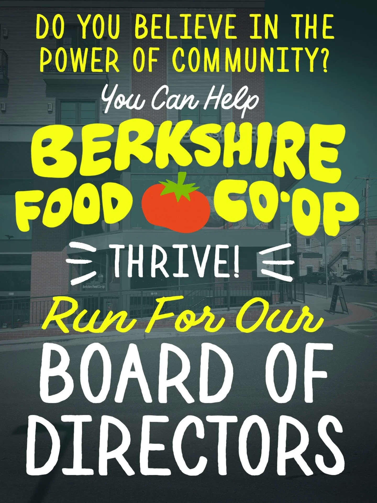 Do you believe in the power of community? 🌱✨

Help shape the future of our store! Board elections are almost here, and we&rsquo;re looking for passionate community members. 

If you care about local food, cooperative values, and making a difference,