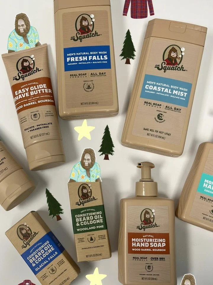 Dr. Squatch puts a fresh, fun spin on your daily grooming routine with natural soaps, beard oil, body wash, shave butter, and deodorants made with quality ingredients inspired by the great outdoors 🌲🌲🌲 Think bold, refreshing scents, simple ingredi