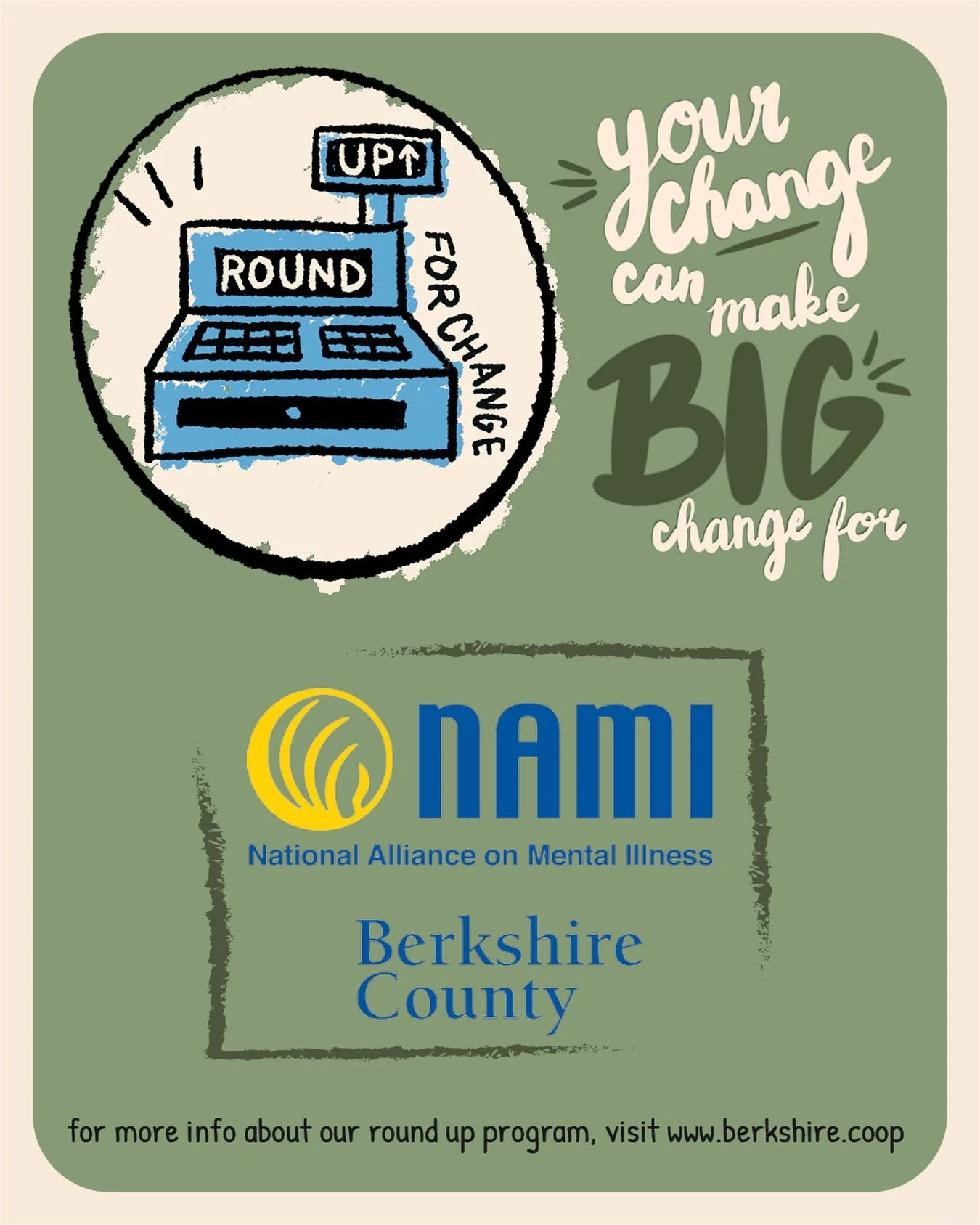 SEPTEMBER ROUND UP: This month, donate your spare change to @namiberkshire 💛💛💛 NAMI Berkshire County is a community of individuals, families, and friends whose lives have been affected by mental illness. As part of the National Alliance on Mental 